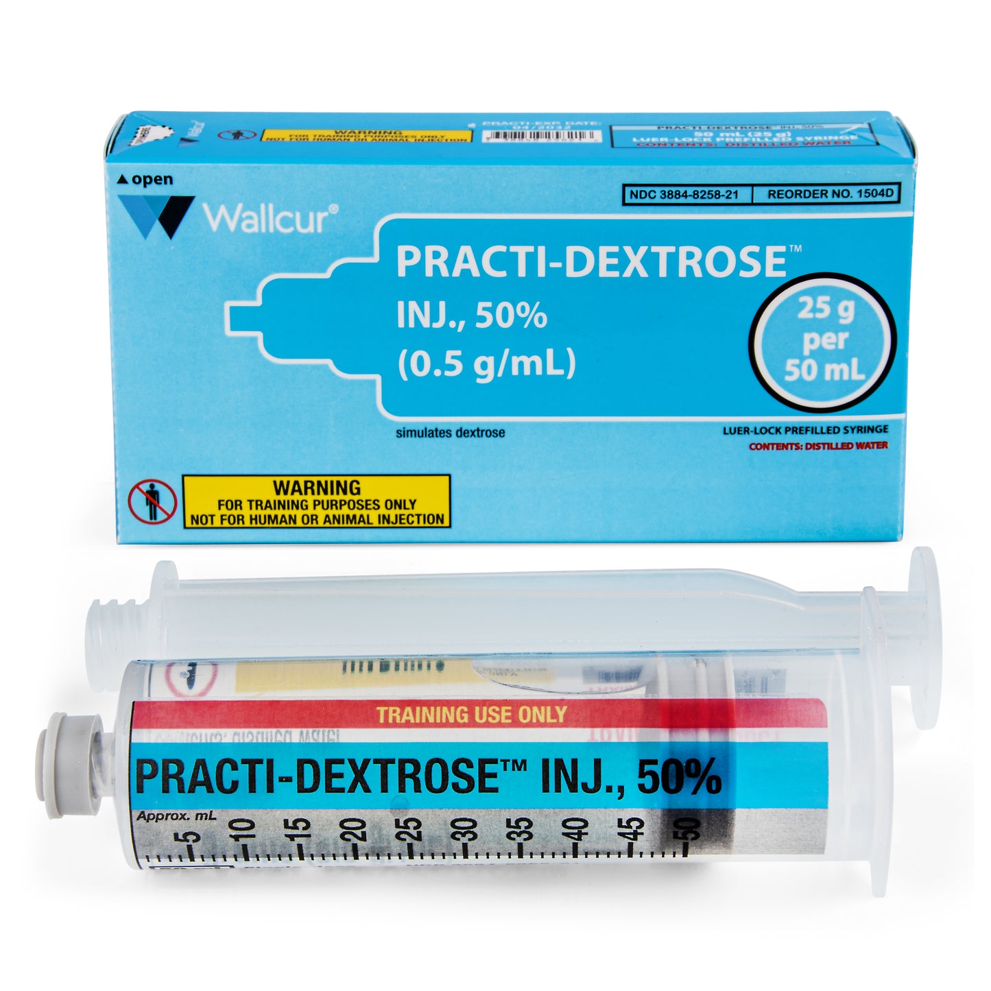 Wallcur- Practi-Dextrose 50% Luer Lock Syringe-Medtech- 1