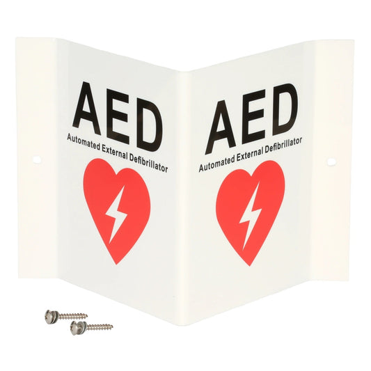 Caretech-3-Way AED Wall Sign, Caretech®-MedTech-1