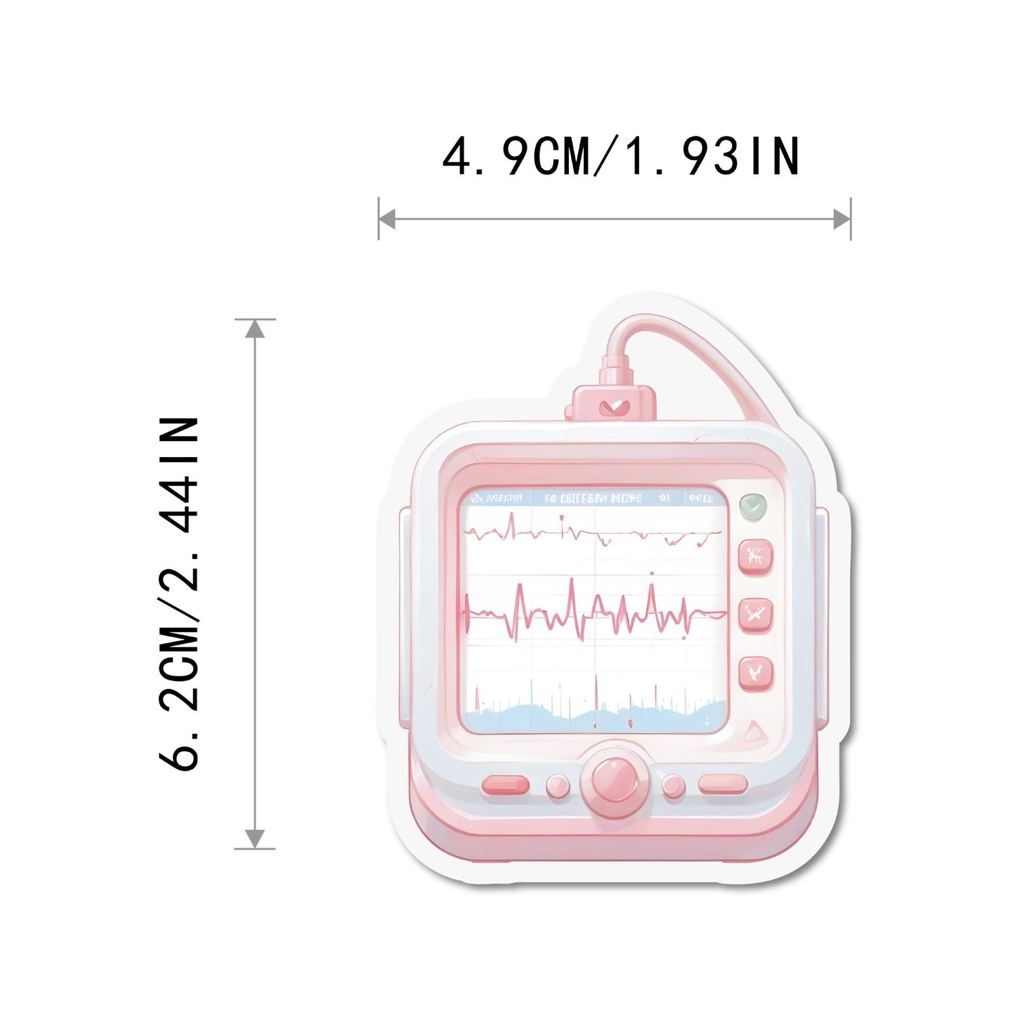 MedTech- 50 Pcs Pink Medical Stickers- -