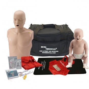 MedTech Wholesale-Adult & Infant CPR Manikins with Feedback, AED Trainer Kit & CarryAll-S-MedTech-1