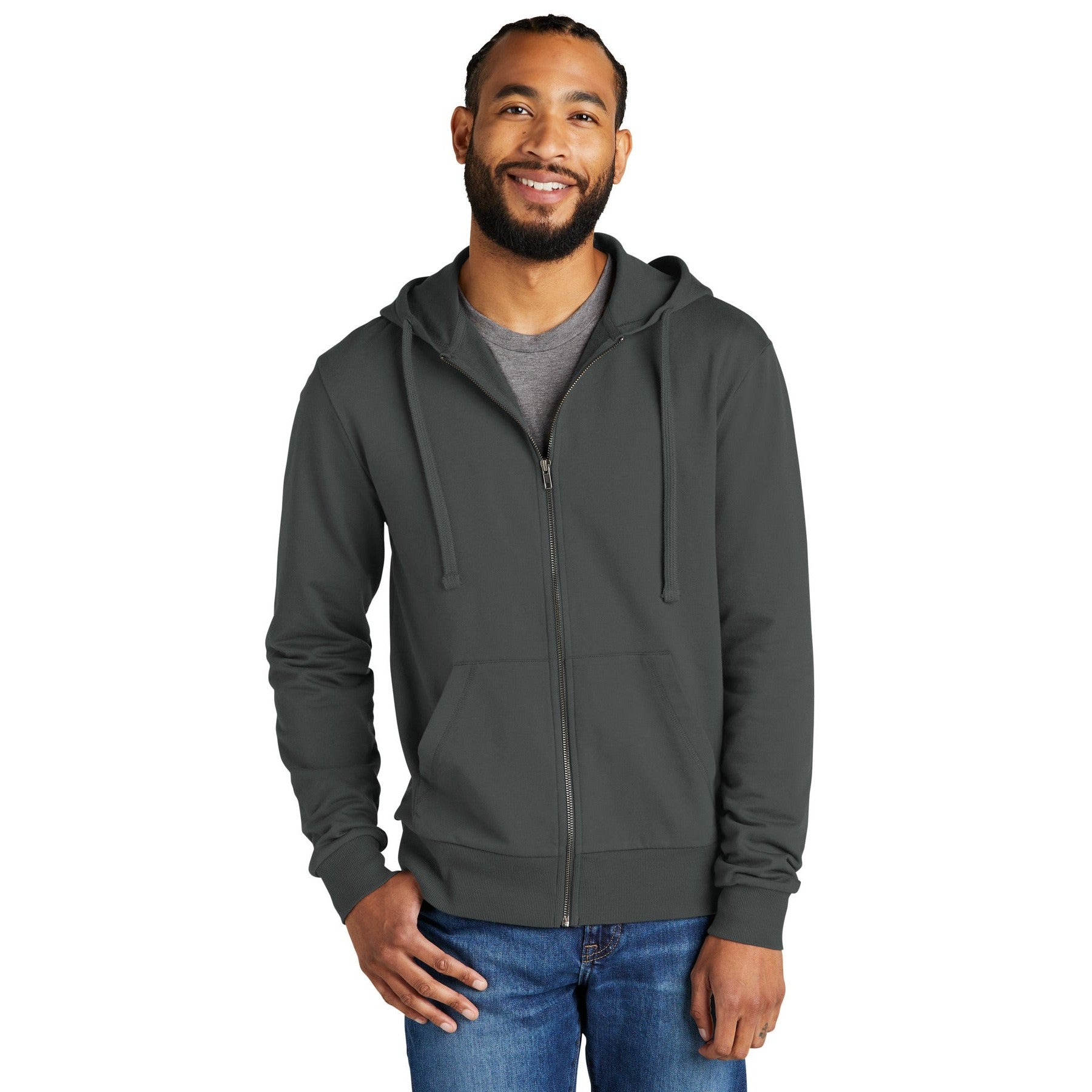 AllMade-Allmade® Unisex Organic French Terry Full-Zip Hoodie AL4002-MedTech-4