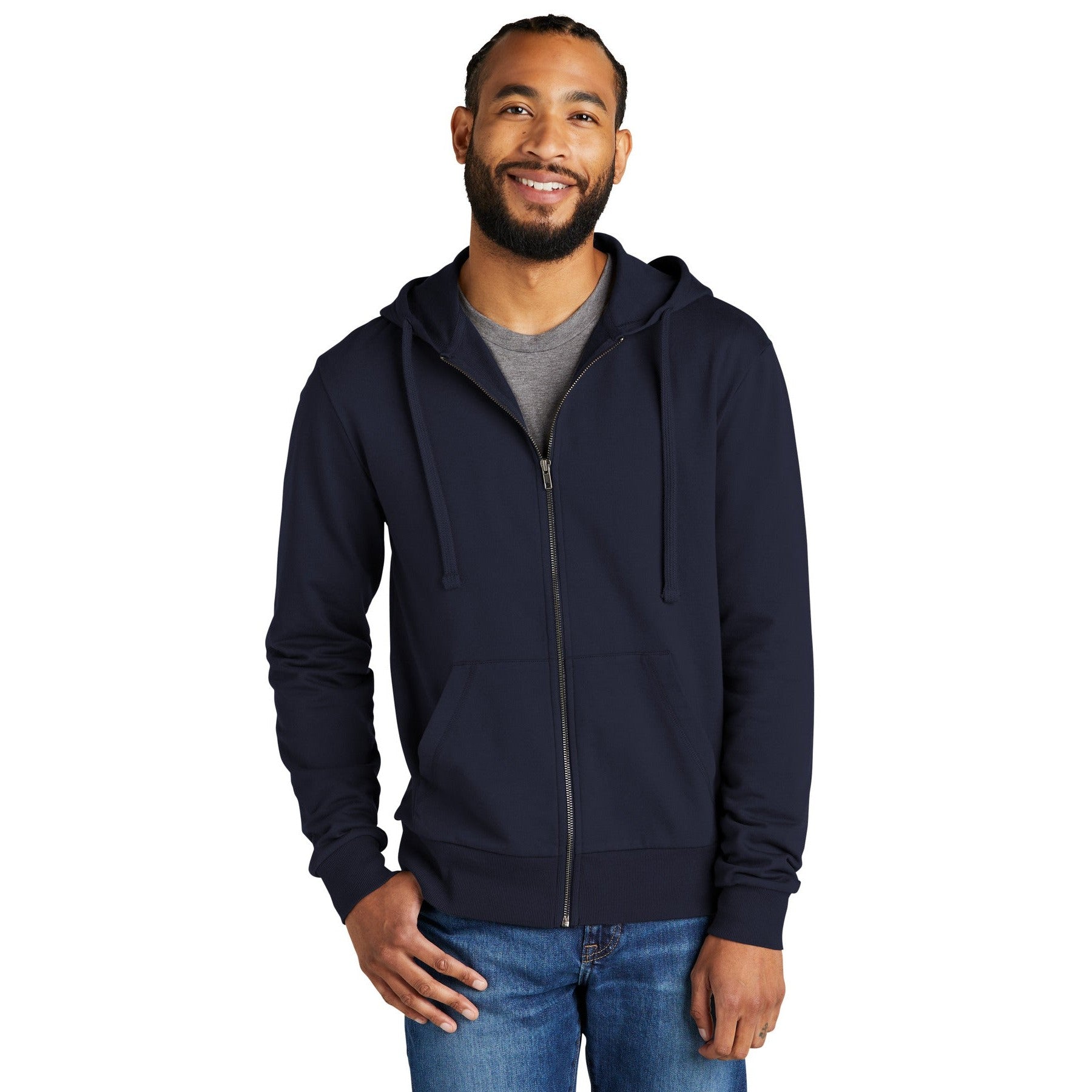 AllMade-Allmade® Unisex Organic French Terry Full-Zip Hoodie AL4002-MedTech-3