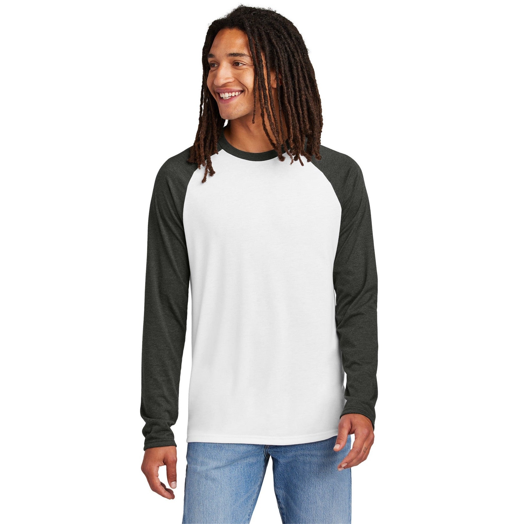 AllMade-Allmade® Unisex Tri-Blend Long Sleeve Colorblock Raglan AL6009-MedTech-7