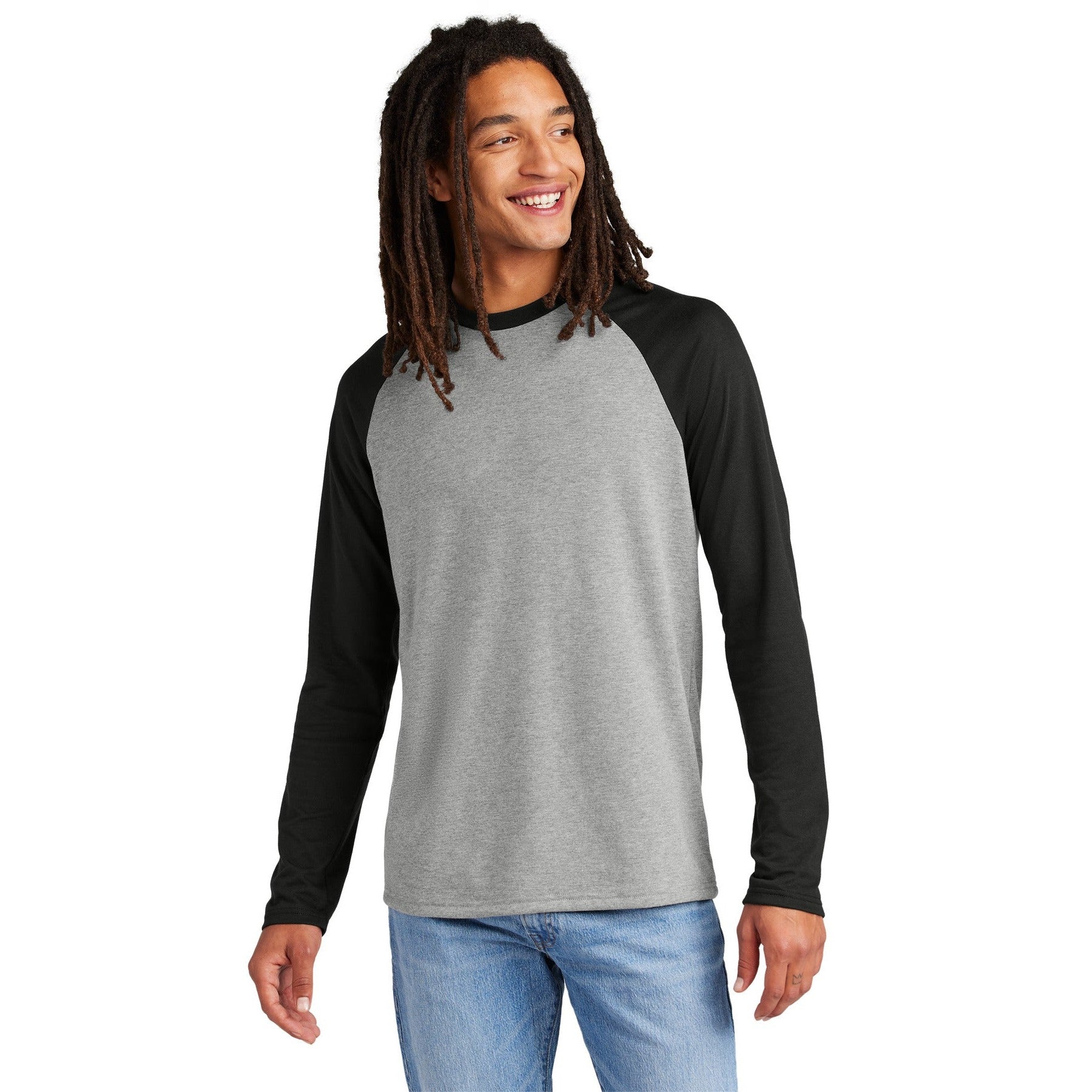 AllMade-Allmade® Unisex Tri-Blend Long Sleeve Colorblock Raglan AL6009-MedTech-3