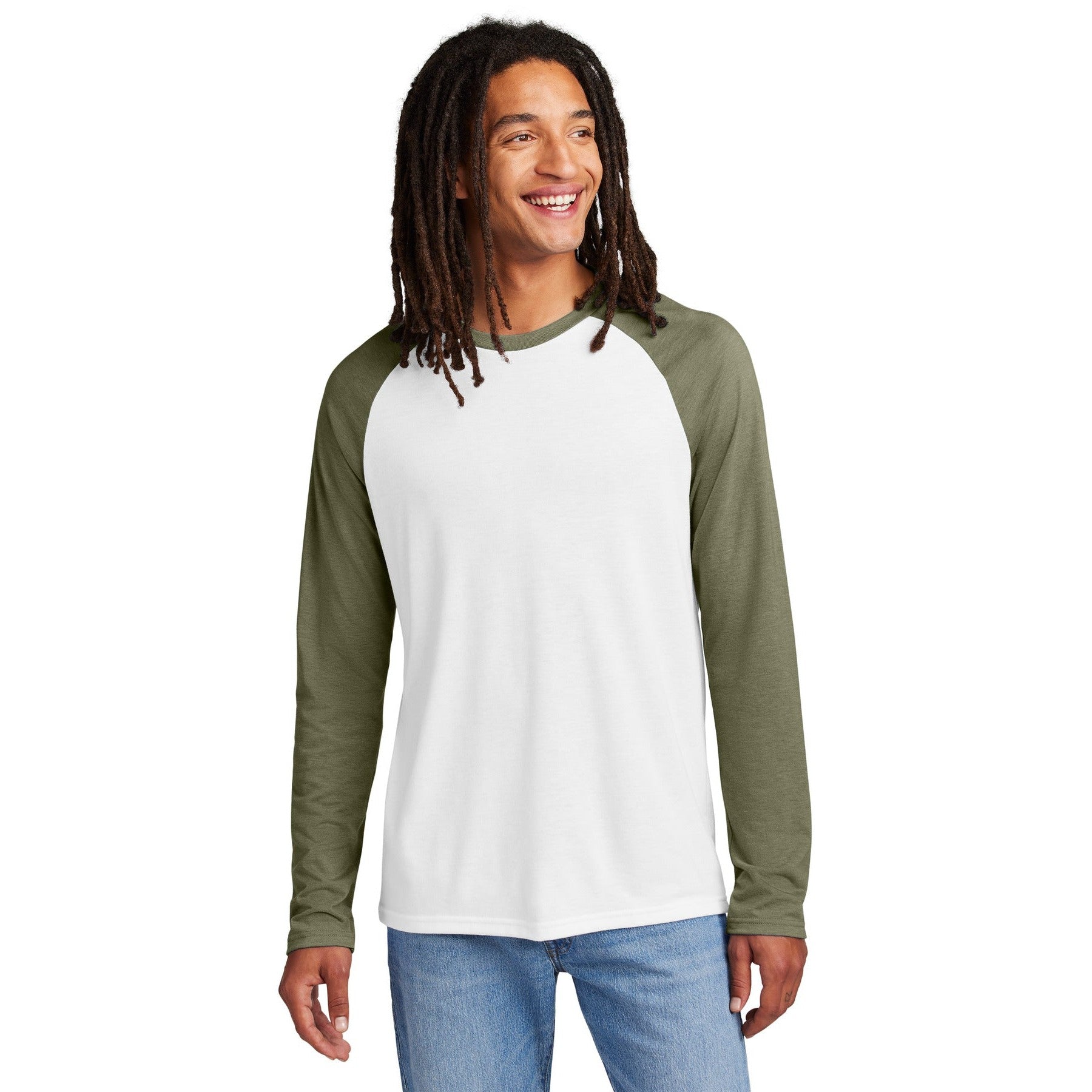 AllMade-Allmade® Unisex Tri-Blend Long Sleeve Colorblock Raglan AL6009-MedTech-4
