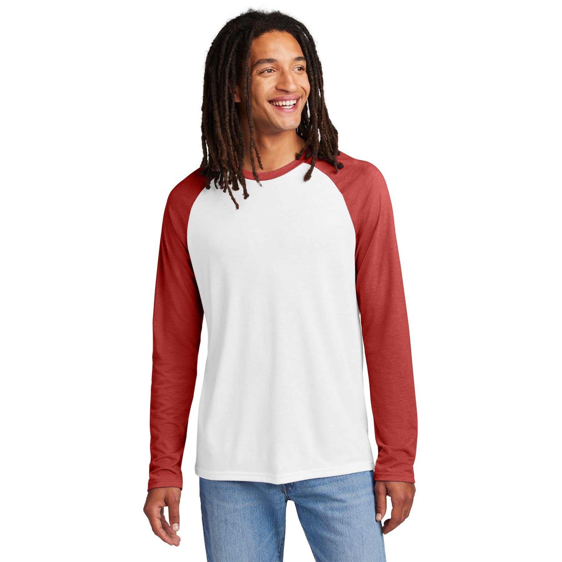 AllMade-Allmade® Unisex Tri-Blend Long Sleeve Colorblock Raglan AL6009-MedTech-6