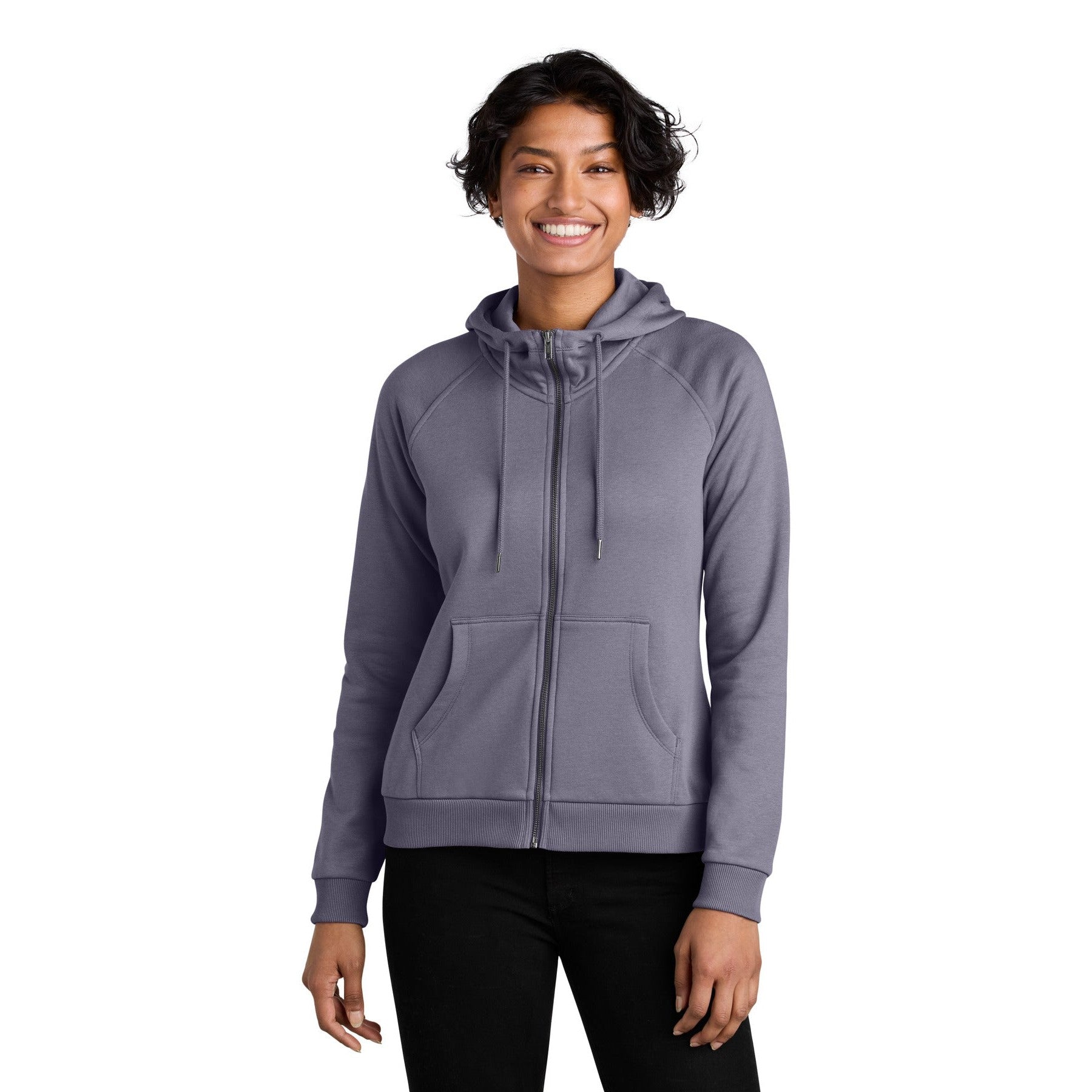 AllMade-Allmade® Women's Organic CVC Fleece Full-Zip Hoodie AL5003-MedTech-2