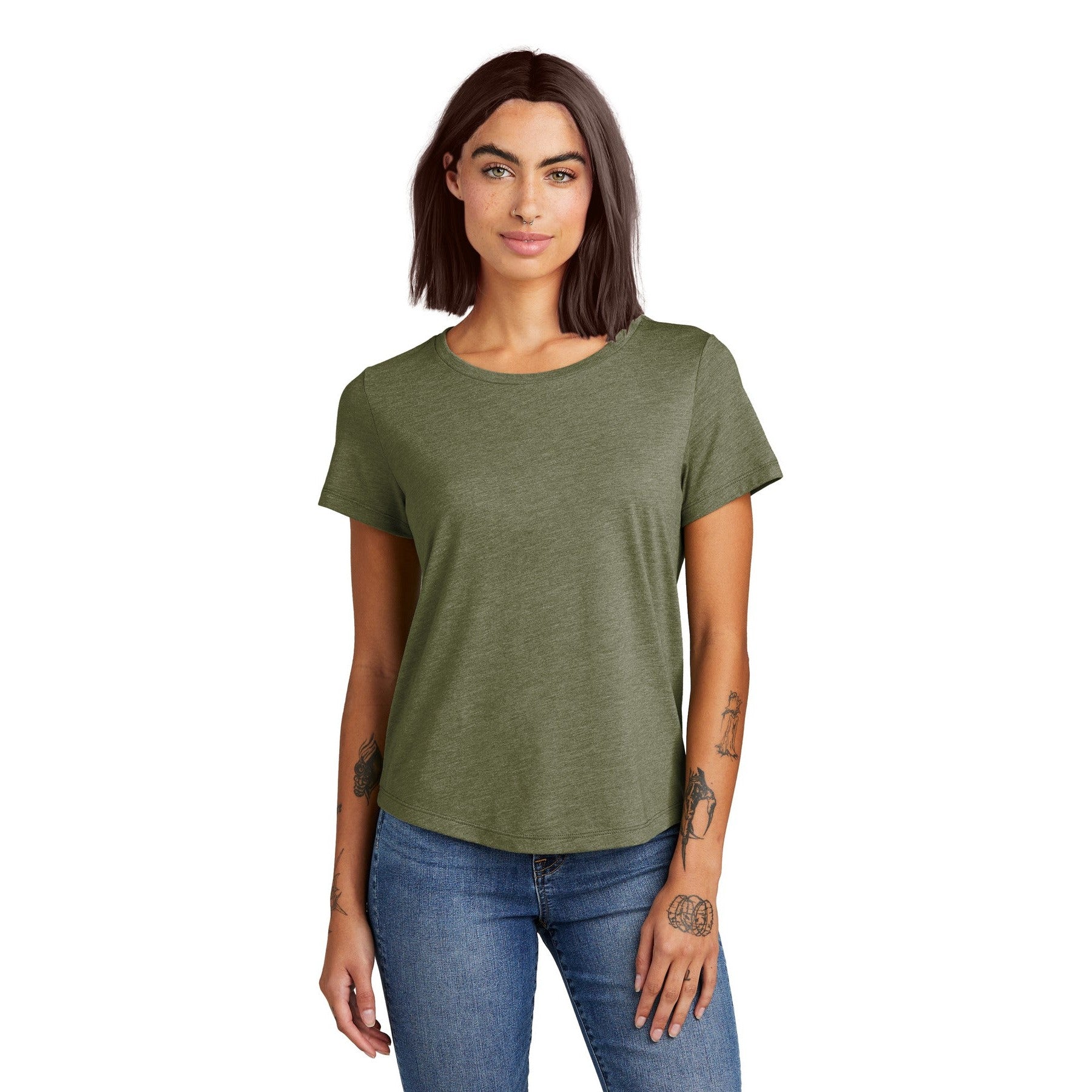 AllMade-Allmade® Women's Relaxed Tri-Blend Scoop Neck Tee AL2015-MedTech-4
