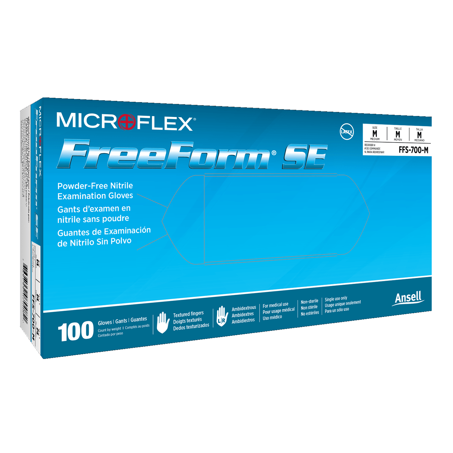 Ansell, Ltd.-Ansell MICROFLEX® FreeForm® SE FFS-700 Nitrile Gloves-MedTech-1