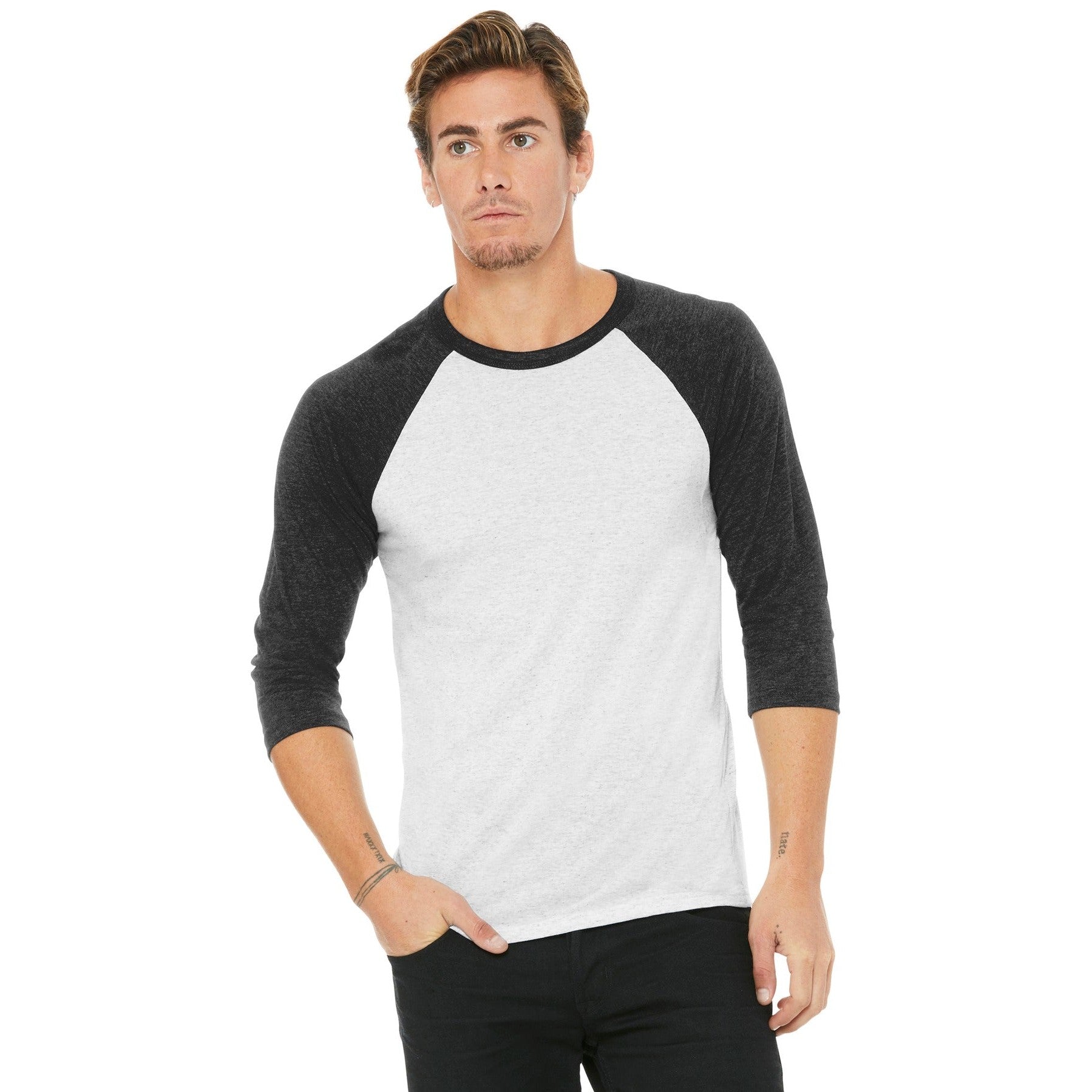 Bella + Canvas-BELLA+CANVAS ® Unisex 3/4-Sleeve Baseball Tee. BC3200-MedTech-14