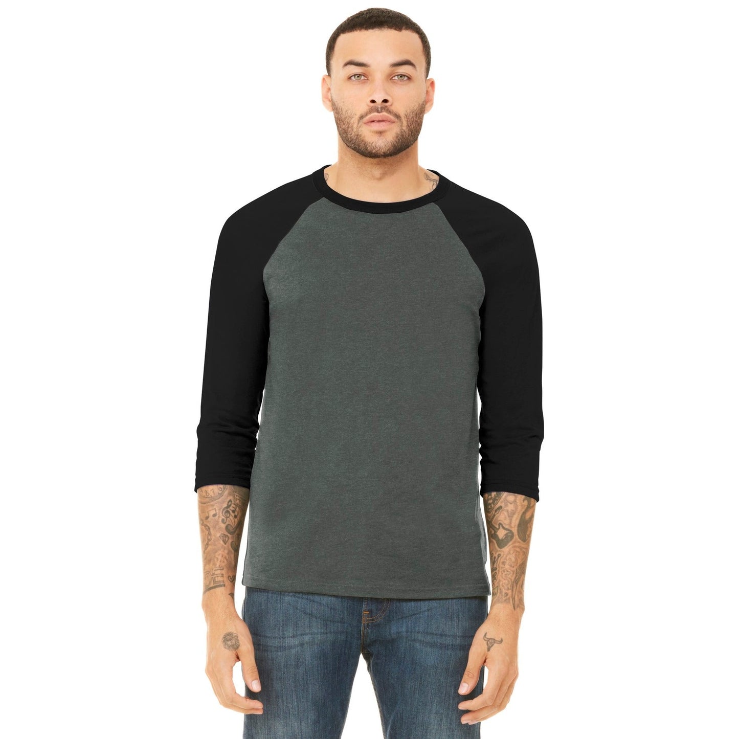 Bella + Canvas-BELLA+CANVAS ® Unisex 3/4-Sleeve Baseball Tee. BC3200-MedTech-7