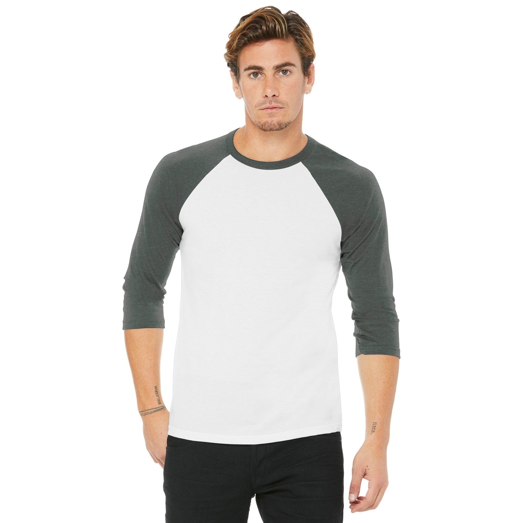 Bella + Canvas-BELLA+CANVAS ® Unisex 3/4-Sleeve Baseball Tee. BC3200-MedTech-16