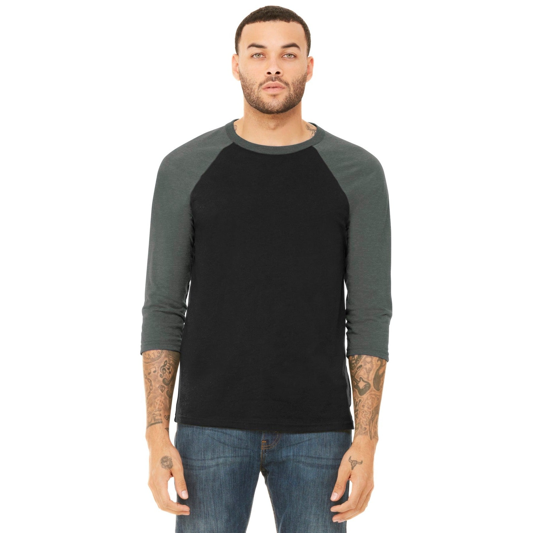 Bella + Canvas-BELLA+CANVAS ® Unisex 3/4-Sleeve Baseball Tee. BC3200-MedTech-3