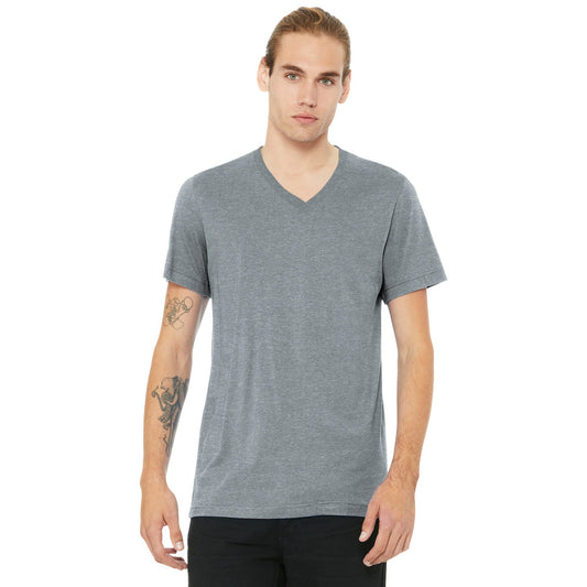 Bella + Canvas-BELLA+CANVAS® Unisex Heather CVC V-Neck Tee BC3005CVC-MedTech-1