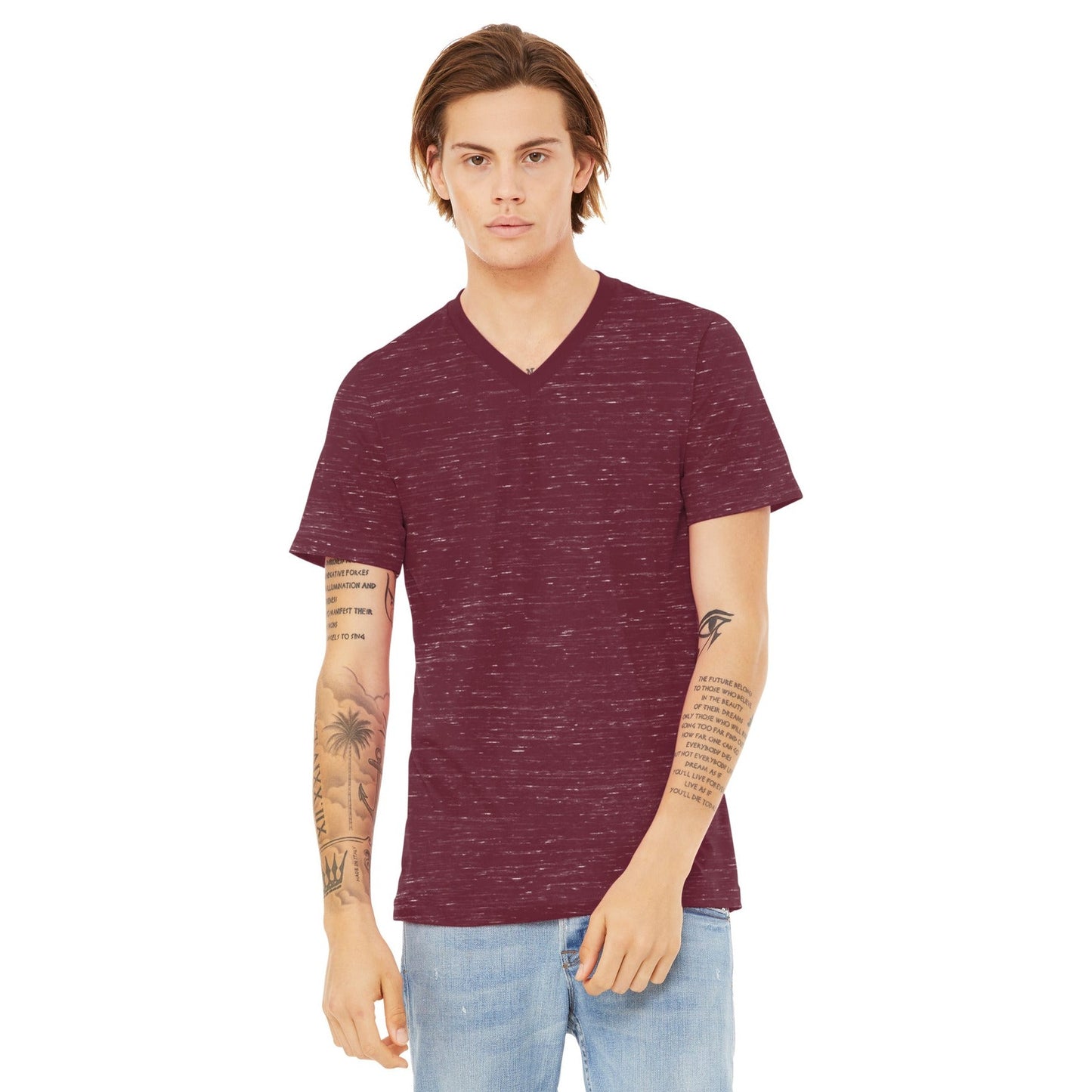 Bella + Canvas-BELLA+CANVAS® Unisex Textured Jersey V-Neck Tee BC3655-MedTech-4