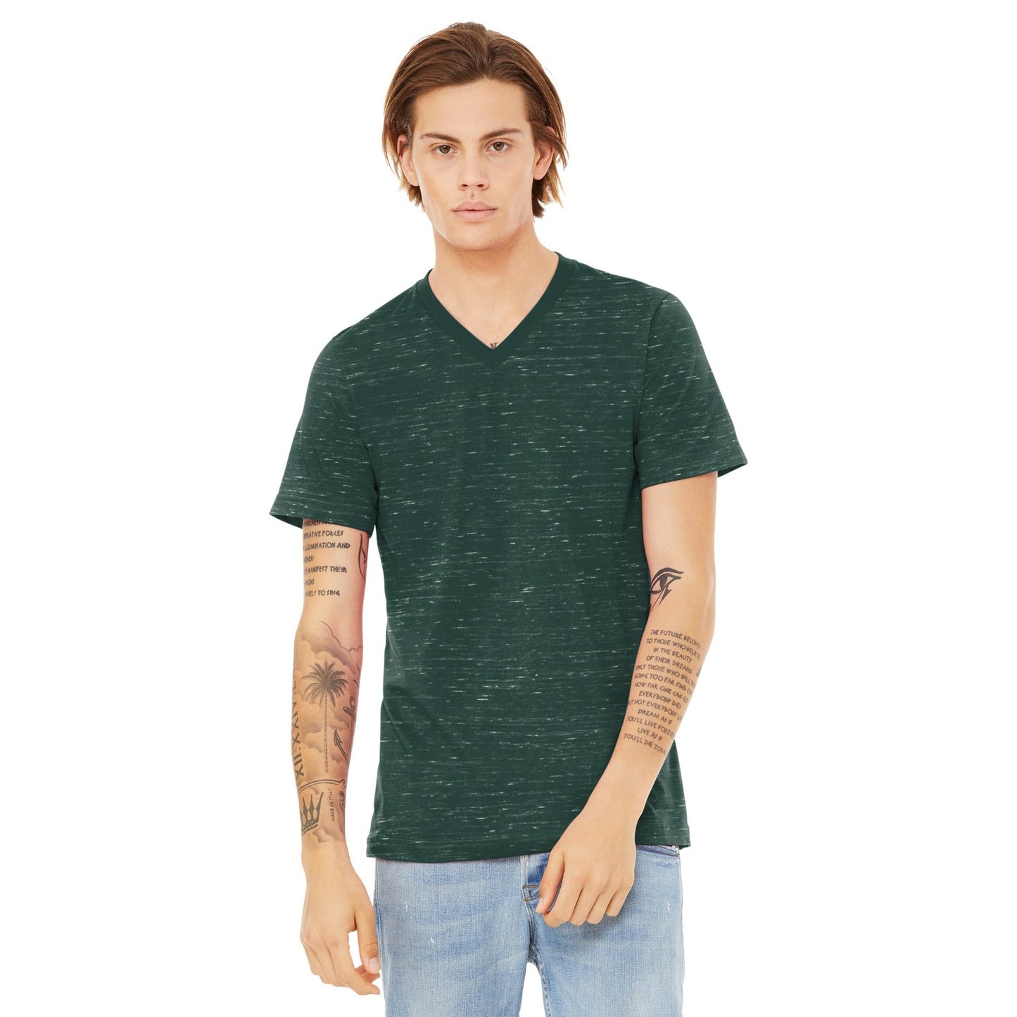 Bella + Canvas-BELLA+CANVAS® Unisex Textured Jersey V-Neck Tee BC3655-MedTech-3