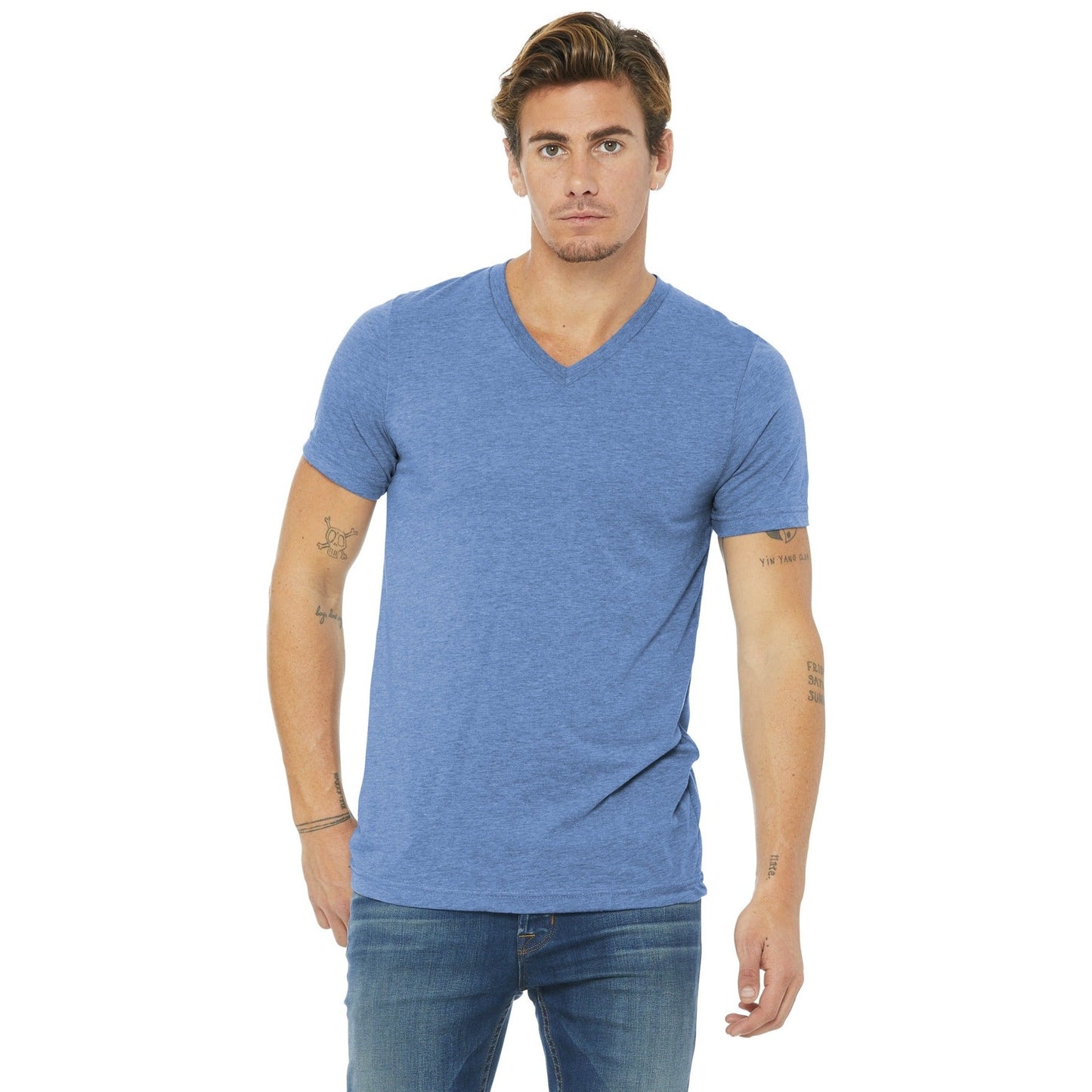Bella + Canvas-BELLA+CANVAS ® Unisex Triblend Short Sleeve V-Neck Te. BC3415-MedTech-2