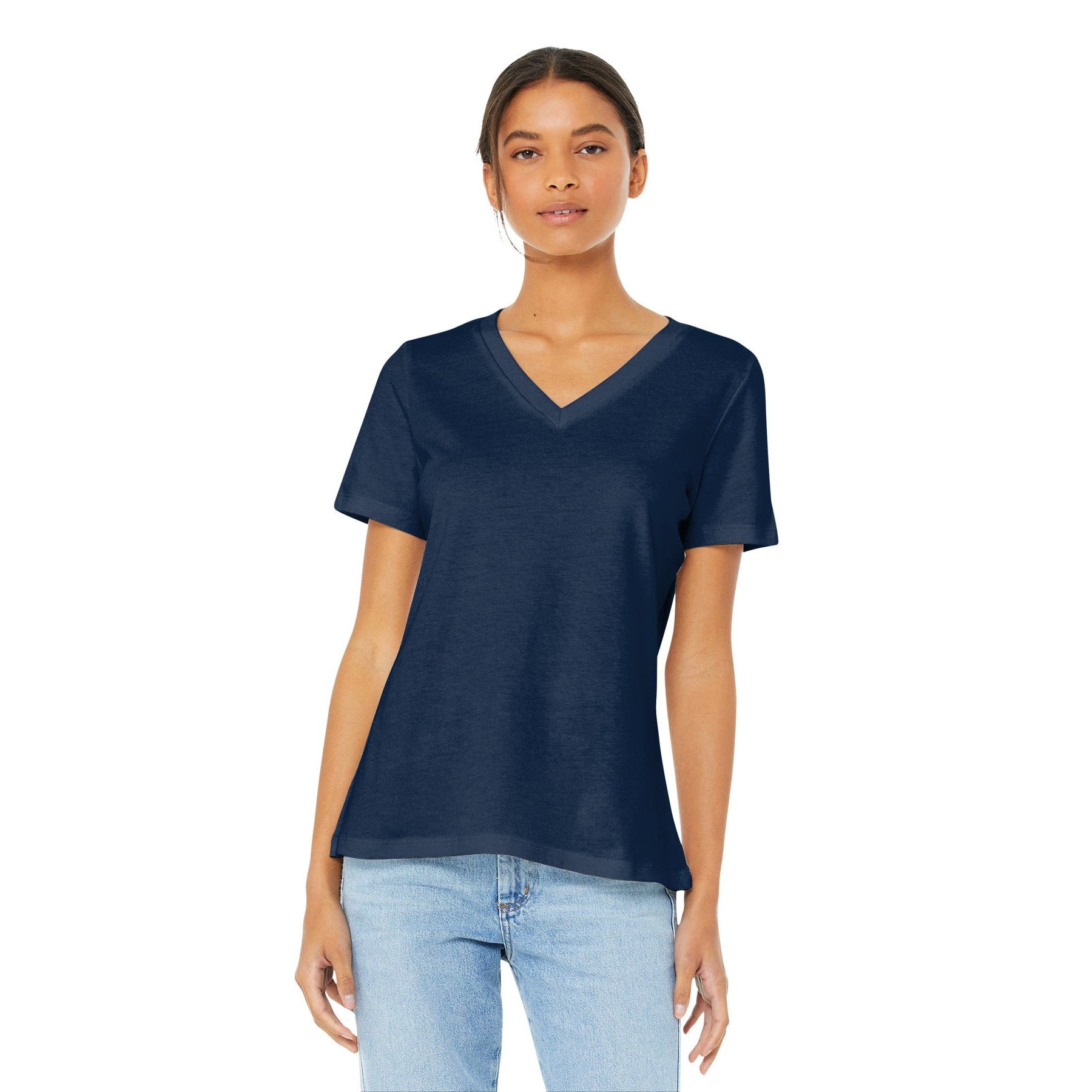 Bella + Canvas-BELLA+CANVAS ® Women's Relaxed Jersey Short Sleeve V-Neck Tee. BC6405-MedTech-2