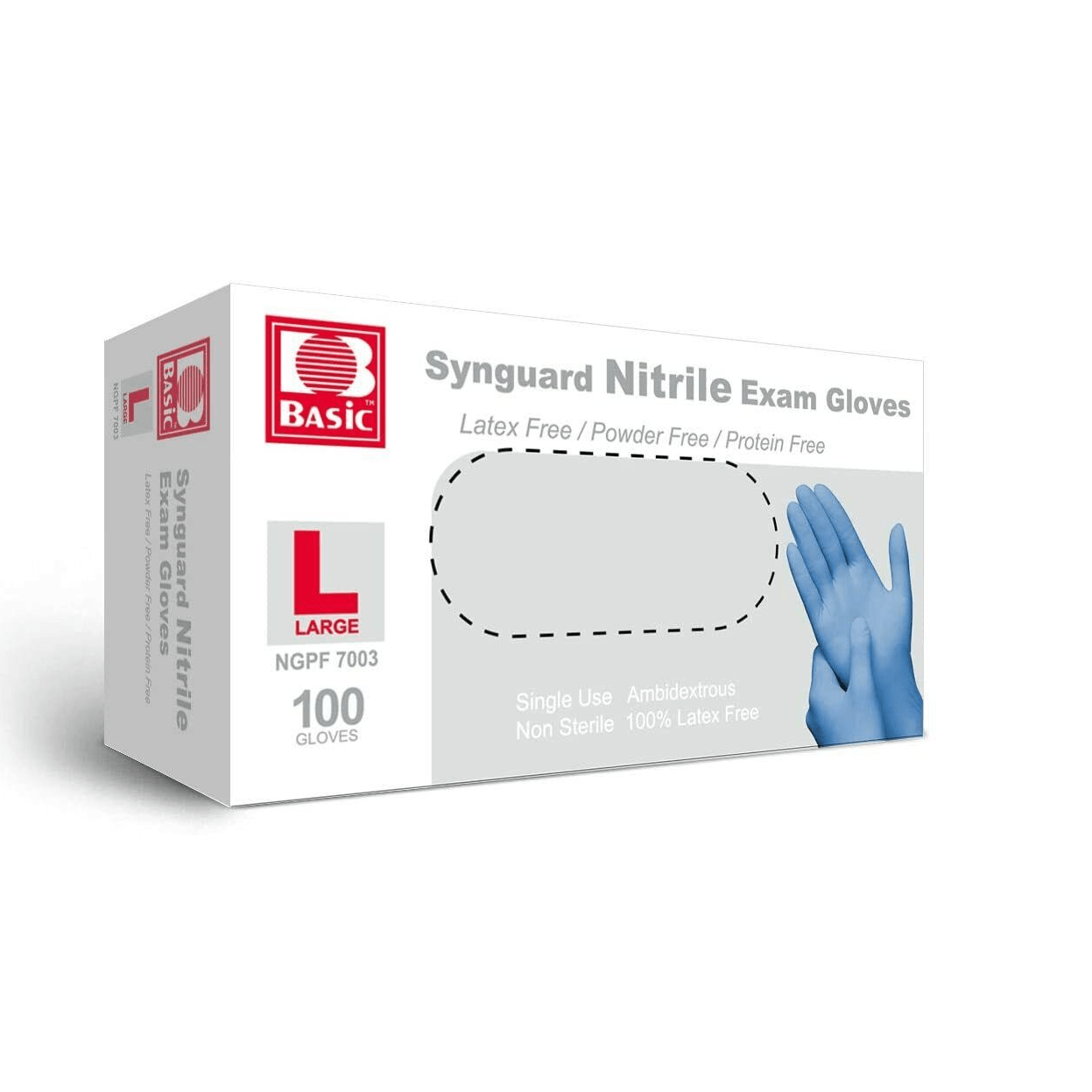 Basic Medical-Basic Medical Nitrile Powder-Free Exam Gloves BX/100-MedTech-1