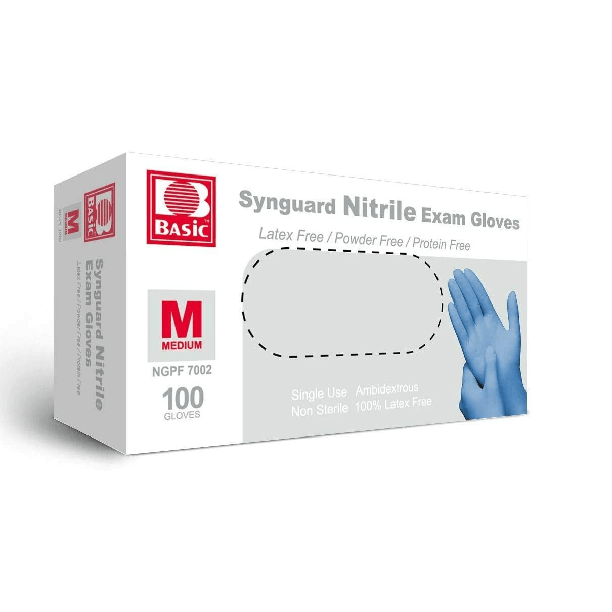 Basic Medical-Basic Medical Nitrile Powder-Free Exam Gloves BX/100-MedTech-3