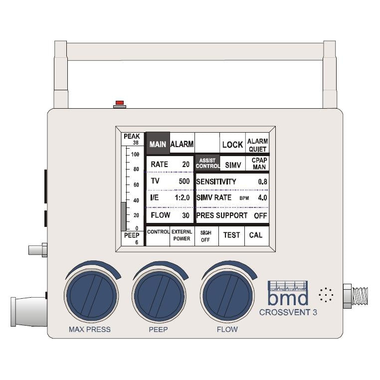 Bio-Med Devices-Bio-Med Devices BMD Crossvent 3 Ventilator, Recertified-MedTech-2