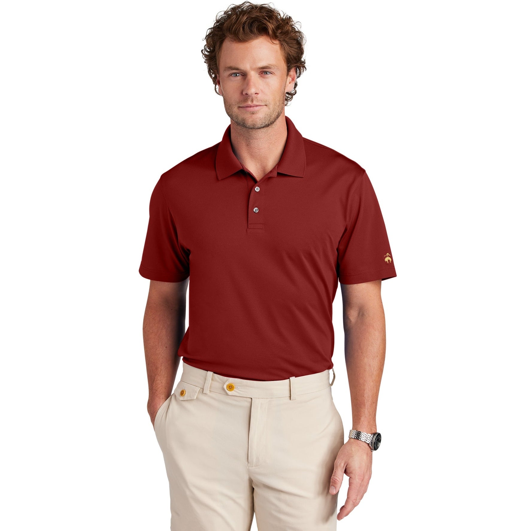 Brooks Brothers-Brooks Brothers® Mesh Pique Performance Polo BB18220-MedTech-4