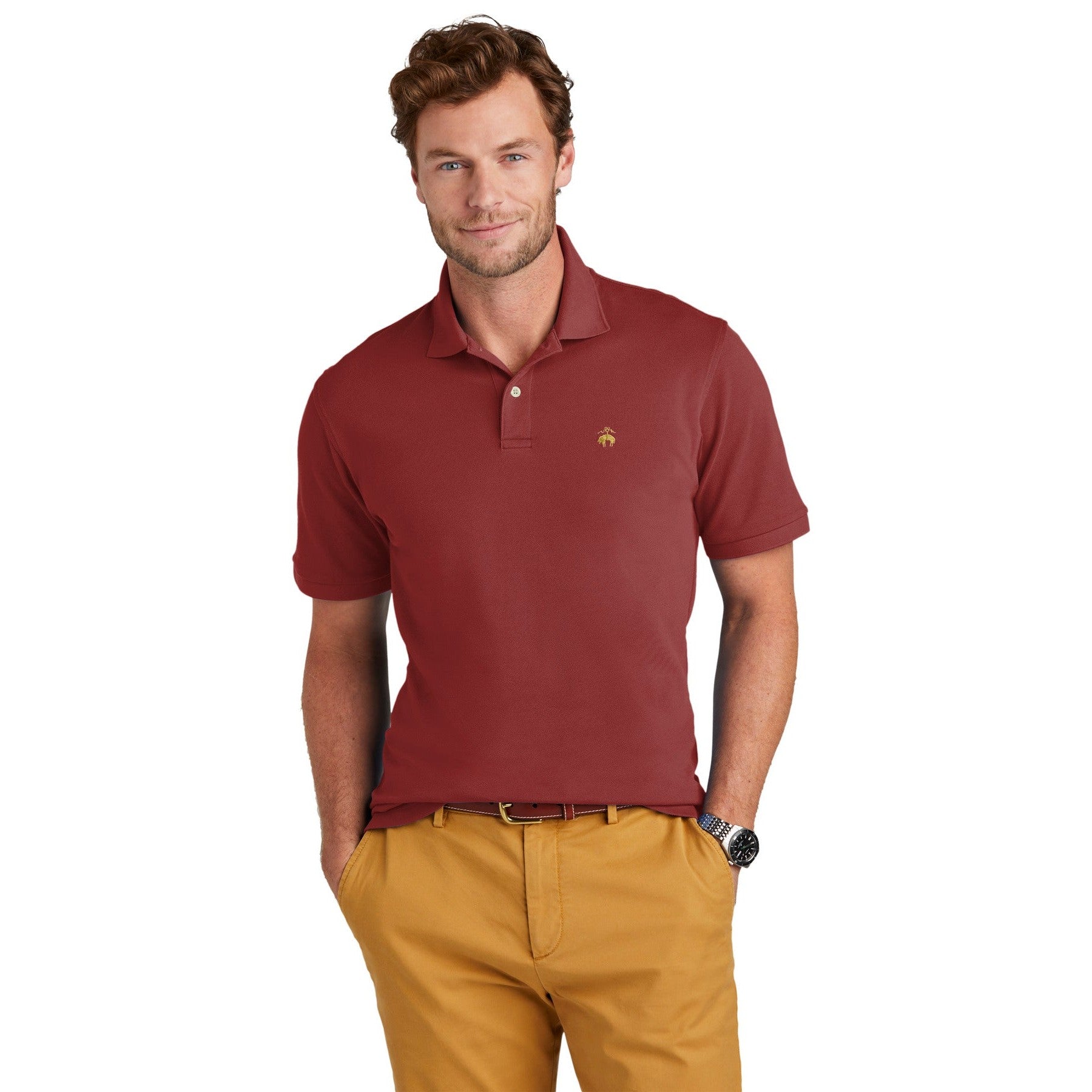 Brooks Brothers-Brooks Brothers® Pima Cotton Pique Polo BB18200-MedTech-5