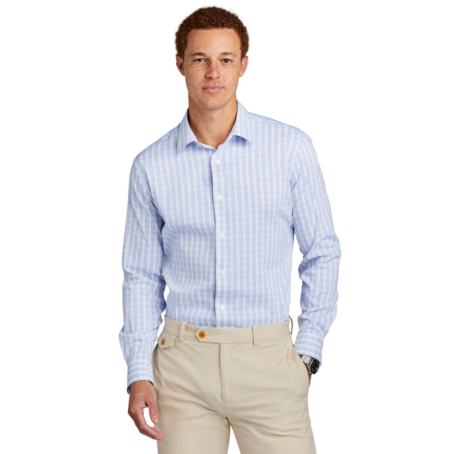 Brooks Brothers-Brooks Brothers® Tech Stretch Patterned Shirt BB18006-MedTech-7
