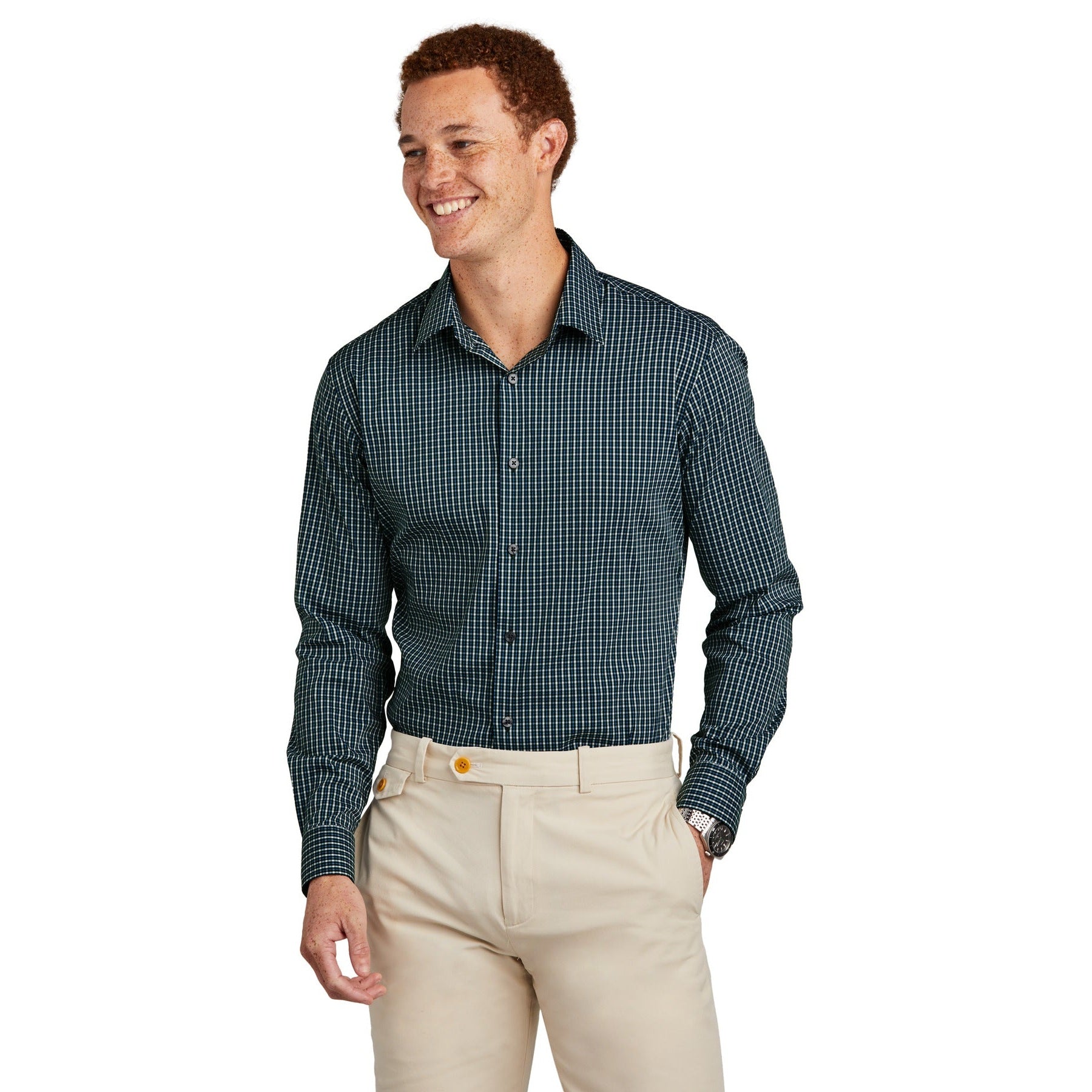 Brooks Brothers-Brooks Brothers® Tech Stretch Patterned Shirt BB18006-MedTech-2