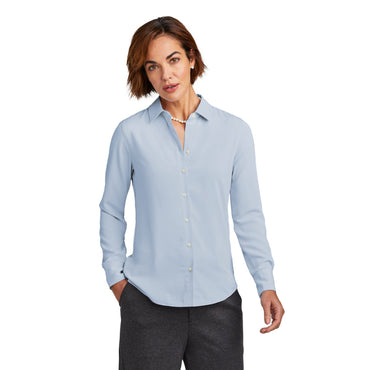 Brooks Brothers-Brooks Brothers® Women's Full-Button Satin Blouse BB18007-MedTech-2