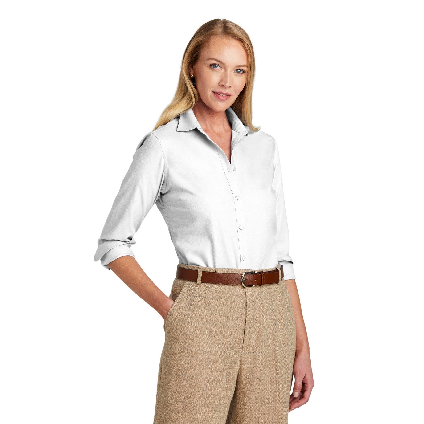 Brooks Brothers-Brooks Brothers® Women's Wrinkle-Free Stretch Nailhead Shirt BB18003-MedTech-6