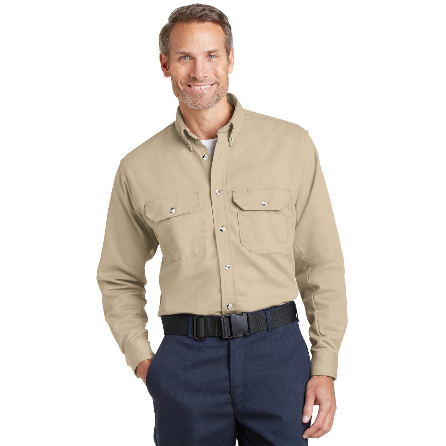 Bulwark-Bulwark® EXCEL FR® ComforTouch® Dress Uniform Shirt. SLU2-MedTech-1