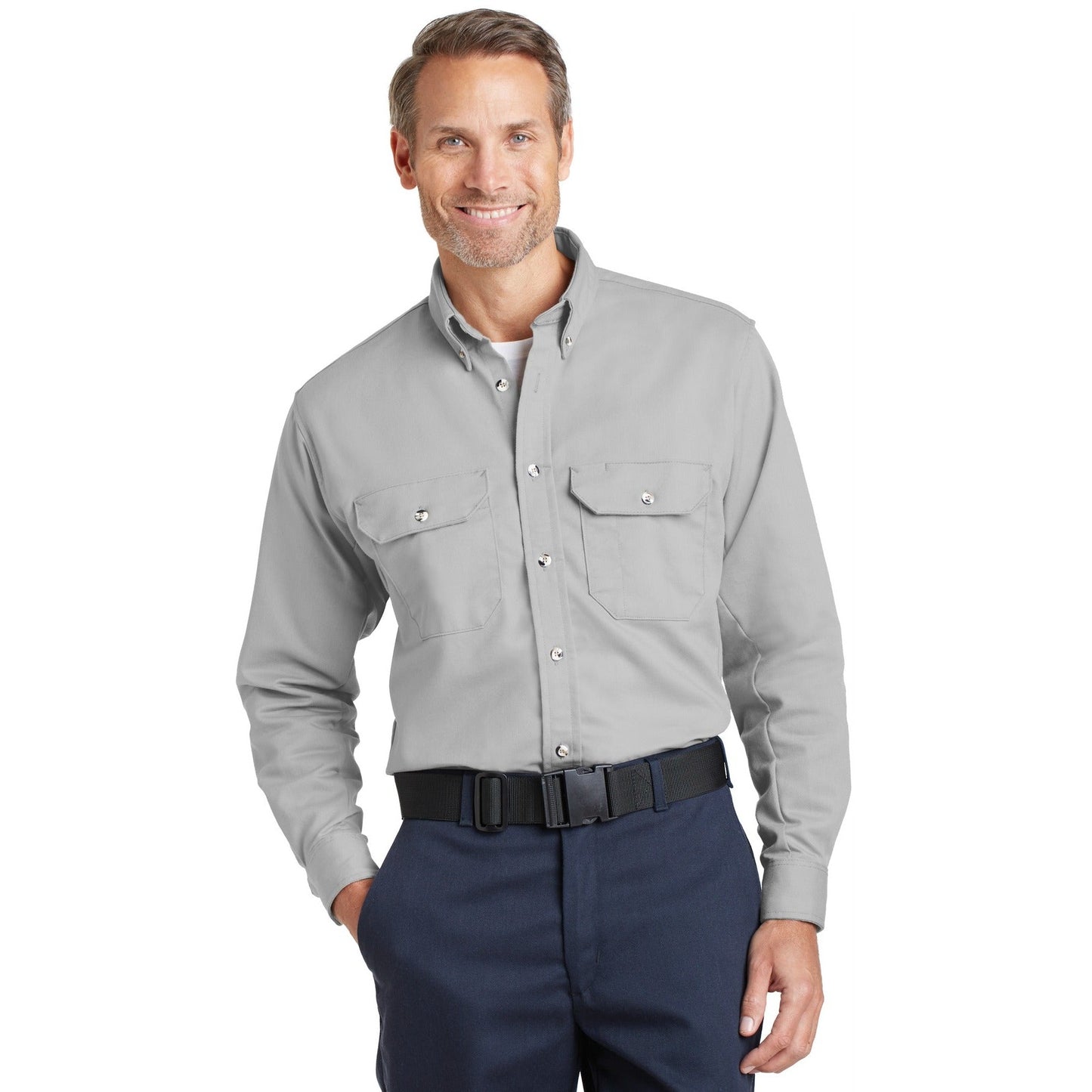 Bulwark-Bulwark® EXCEL FR® ComforTouch® Dress Uniform Shirt. SLU2-MedTech-4