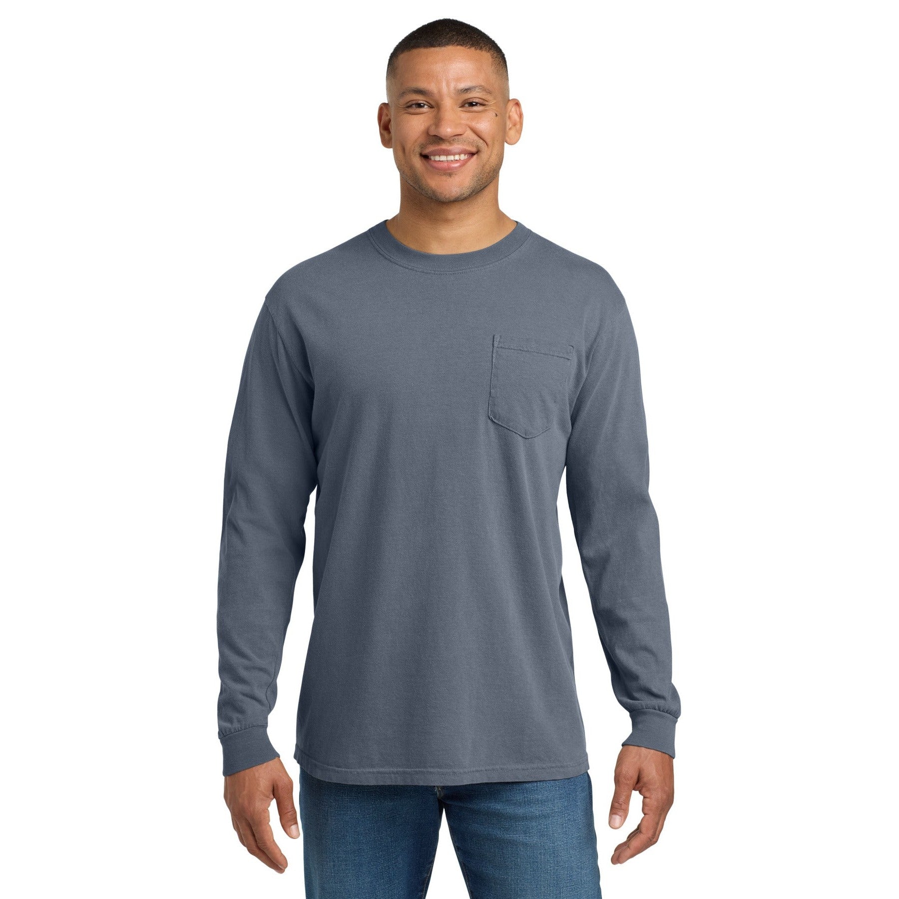 Comfort Colors-COMFORT COLORS ® Heavyweight Ring Spun Long Sleeve Pocket Tee. 4410-MedTech-2
