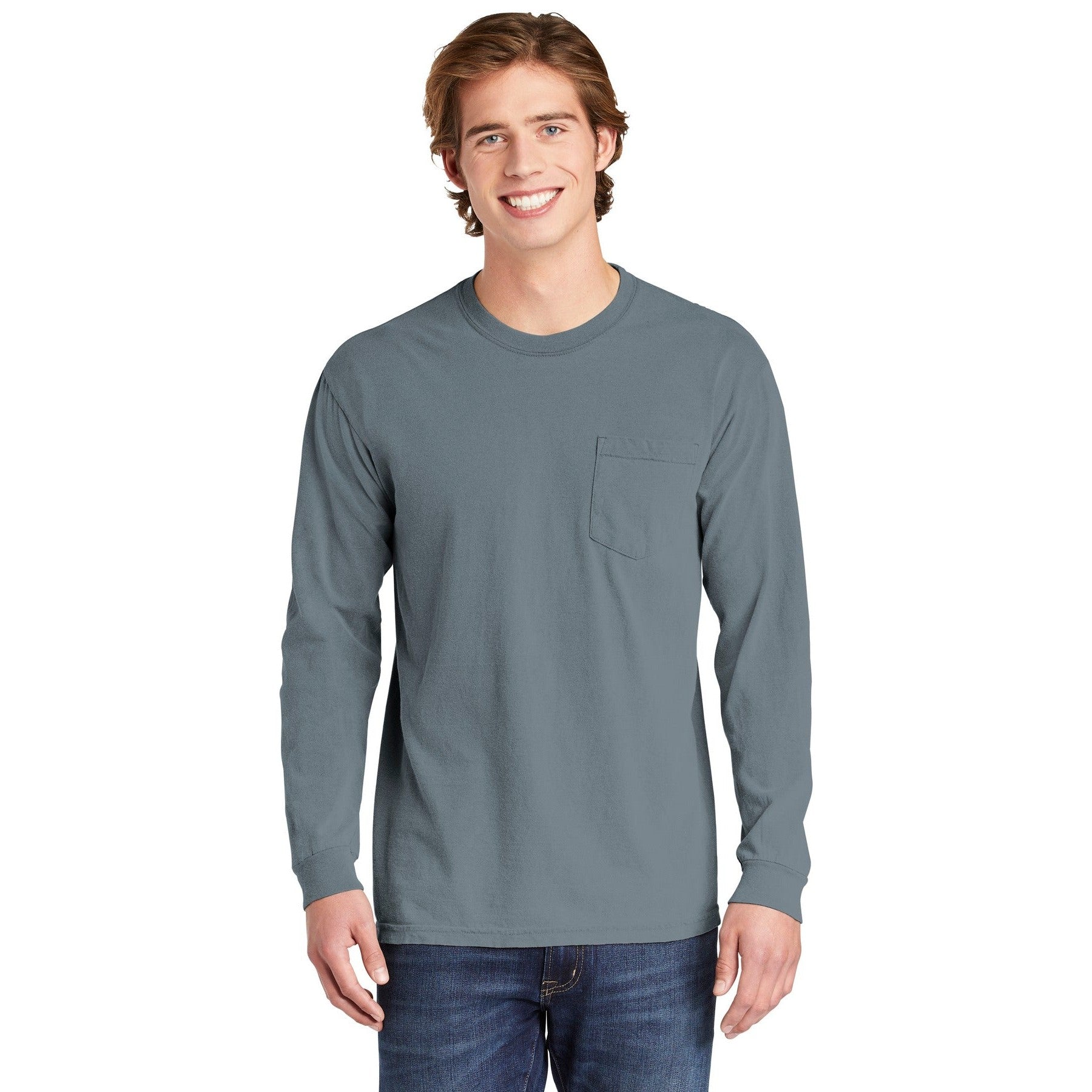 Comfort Colors-COMFORT COLORS ® Heavyweight Ring Spun Long Sleeve Pocket Tee. 4410-MedTech-8