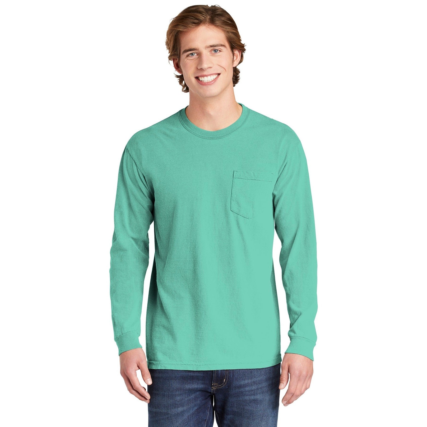 Comfort Colors-COMFORT COLORS ® Heavyweight Ring Spun Long Sleeve Pocket Tee. 4410-MedTech-4