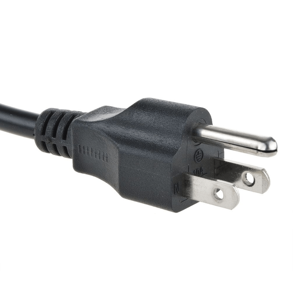 Caretech-Caretech® AC Power Cord, Universal, Straight, Black, 6 ft.-MedTech-4