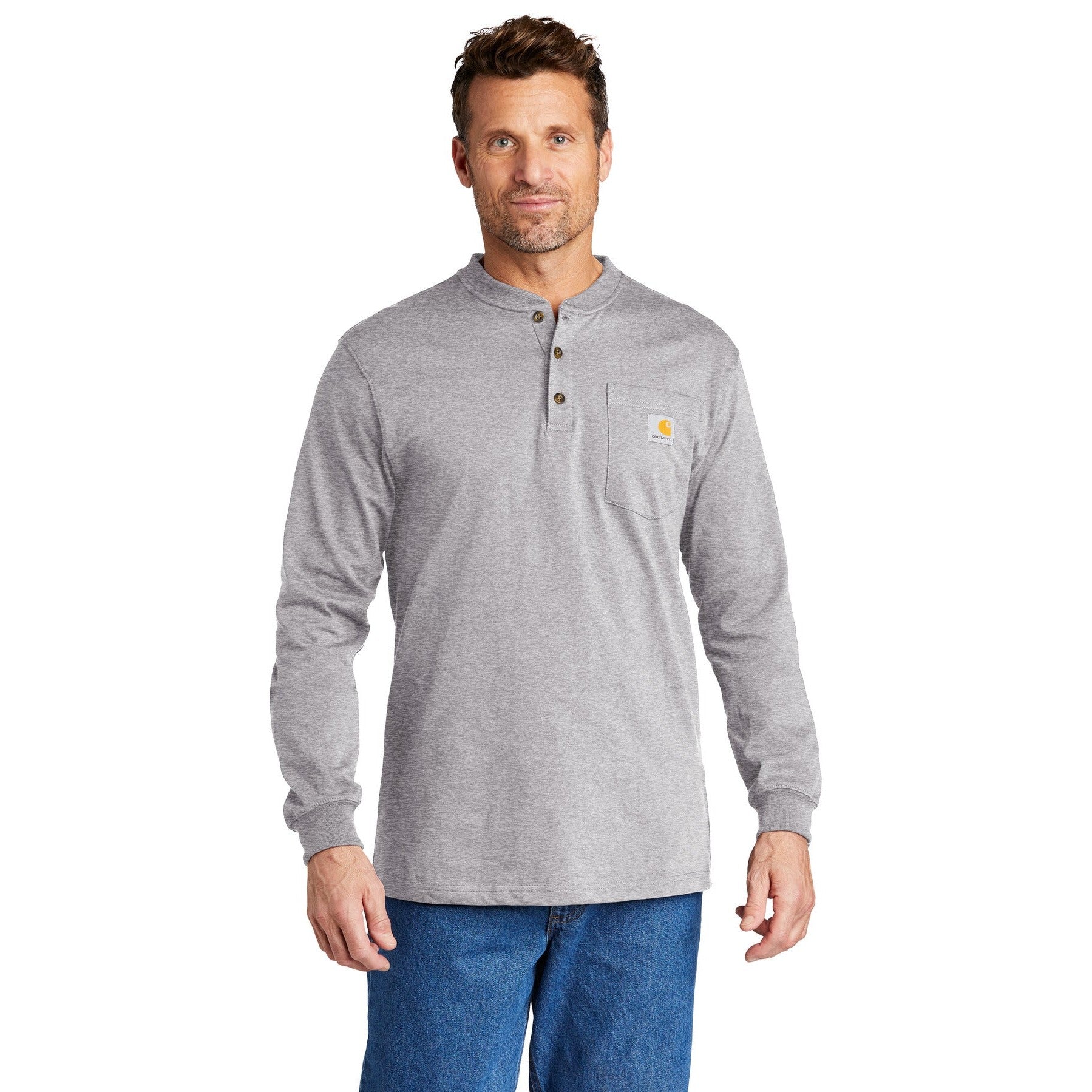 Carhartt-Carhartt® Long Sleeve Henley T-Shirt CTK128-MedTech-3