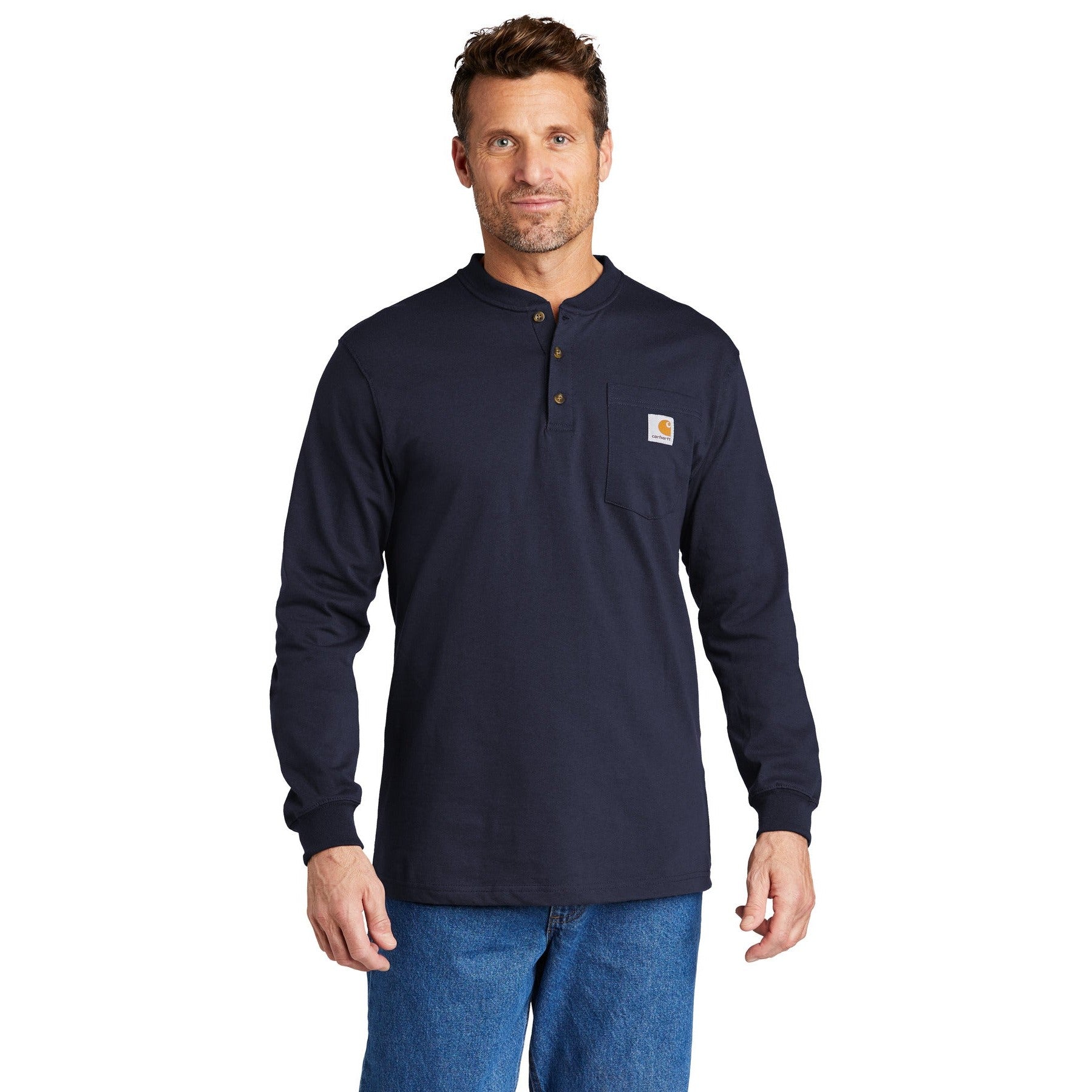 Carhartt-Carhartt® Long Sleeve Henley T-Shirt CTK128-MedTech-4