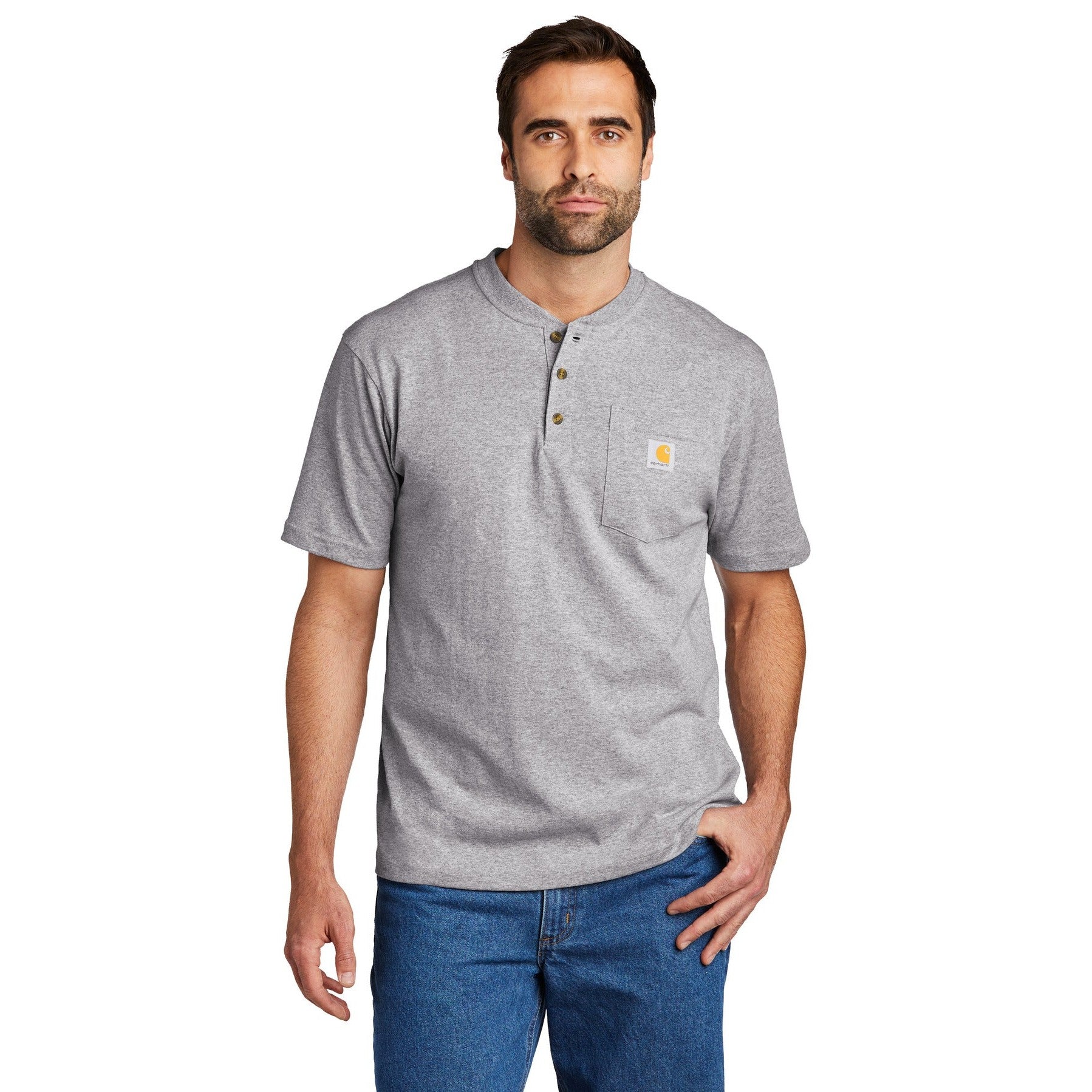 Carhartt-Carhartt® Short Sleeve Henley T-Shirt CTK84-MedTech-3
