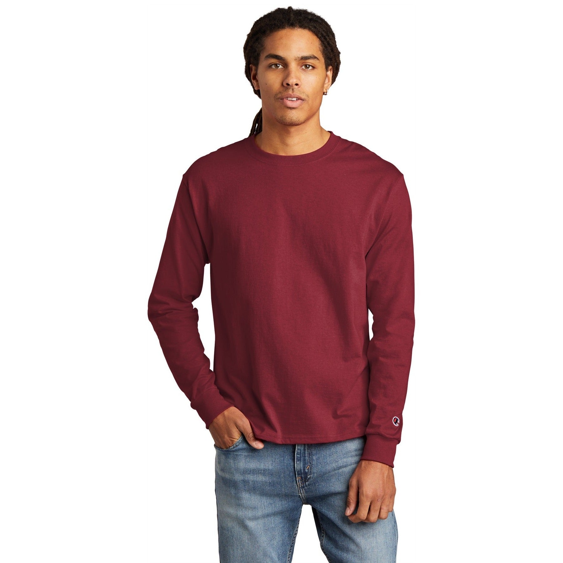Champion-Champion ® Heritage 5.2-Oz. Jersey Long Sleeve Tee CC8C-MedTech-4