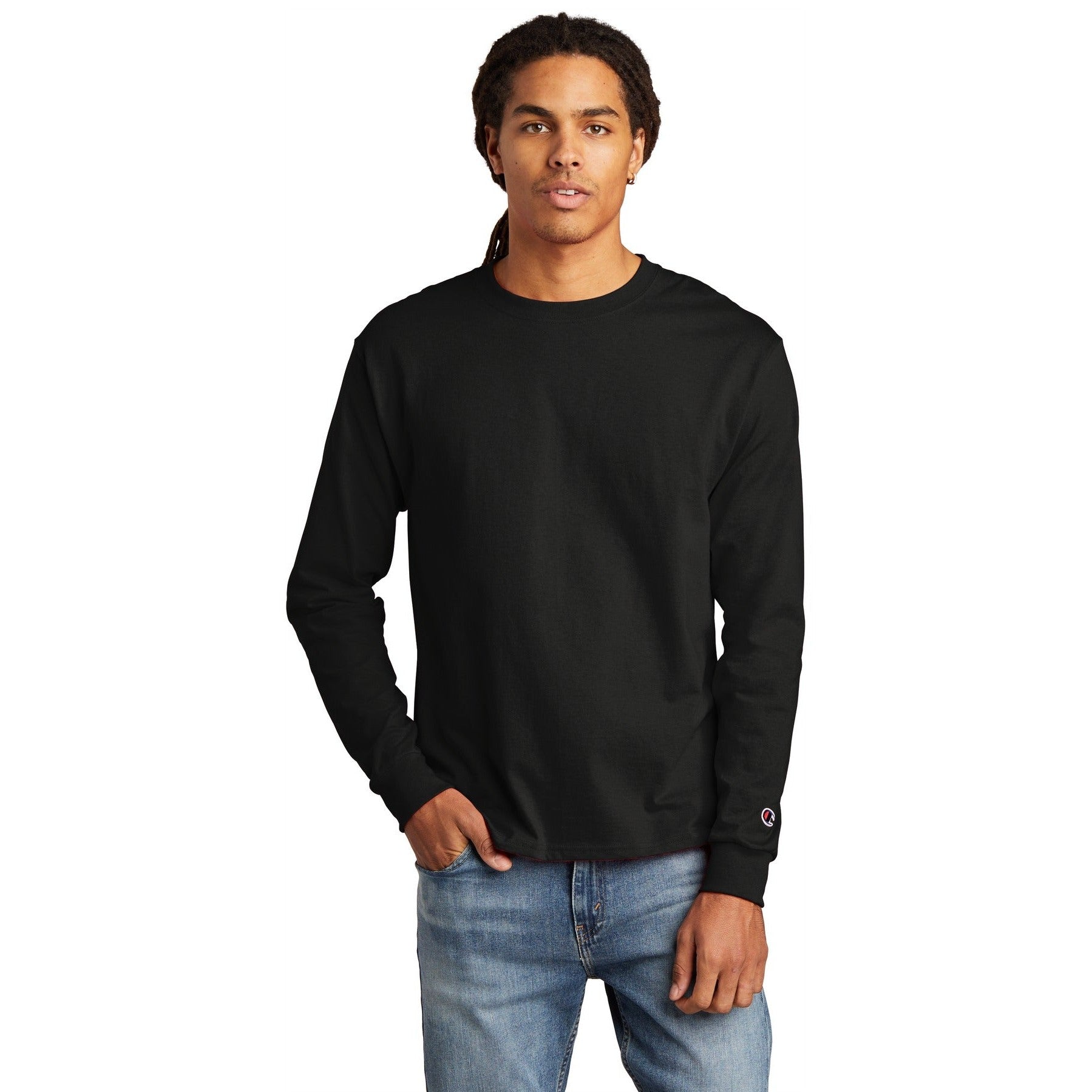 Champion-Champion ® Heritage 5.2-Oz. Jersey Long Sleeve Tee CC8C-MedTech-3