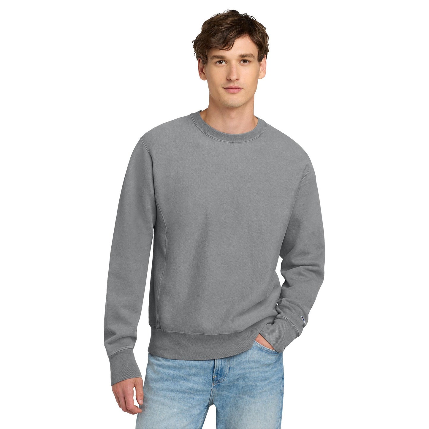 Champion-Champion ® Reverse Weave ® Garment-Dyed Crewneck Sweatshirt. GDS149-MedTech-1