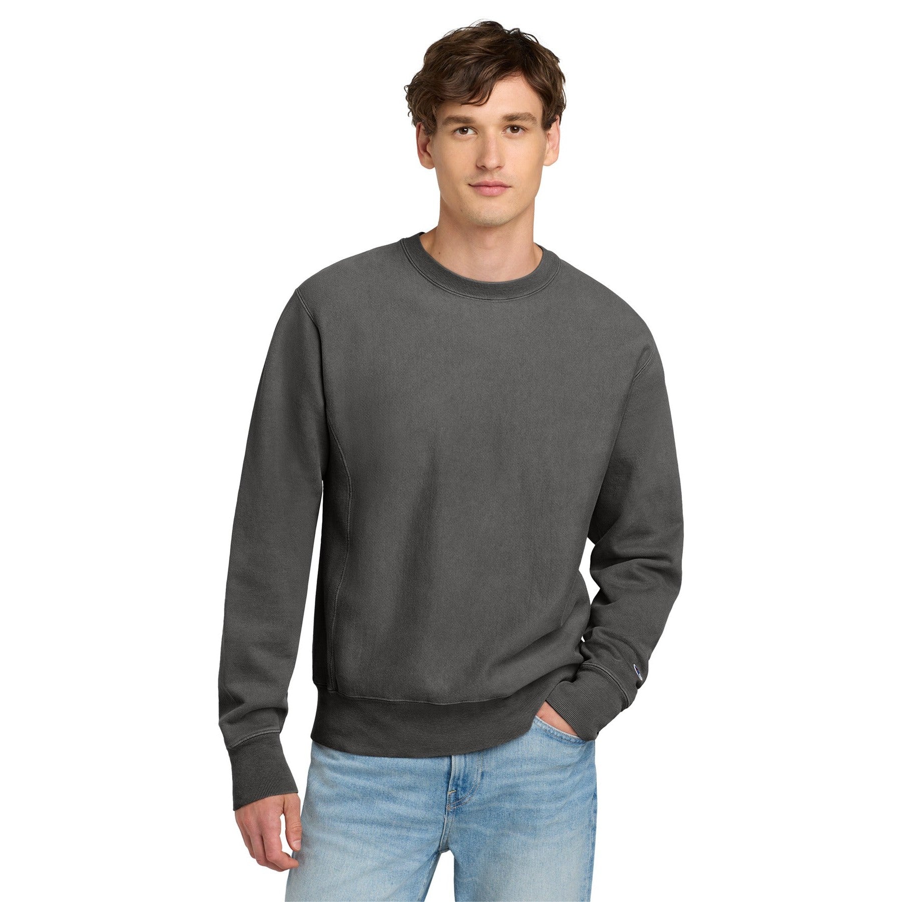 Champion-Champion ® Reverse Weave ® Garment-Dyed Crewneck Sweatshirt. GDS149-MedTech-3