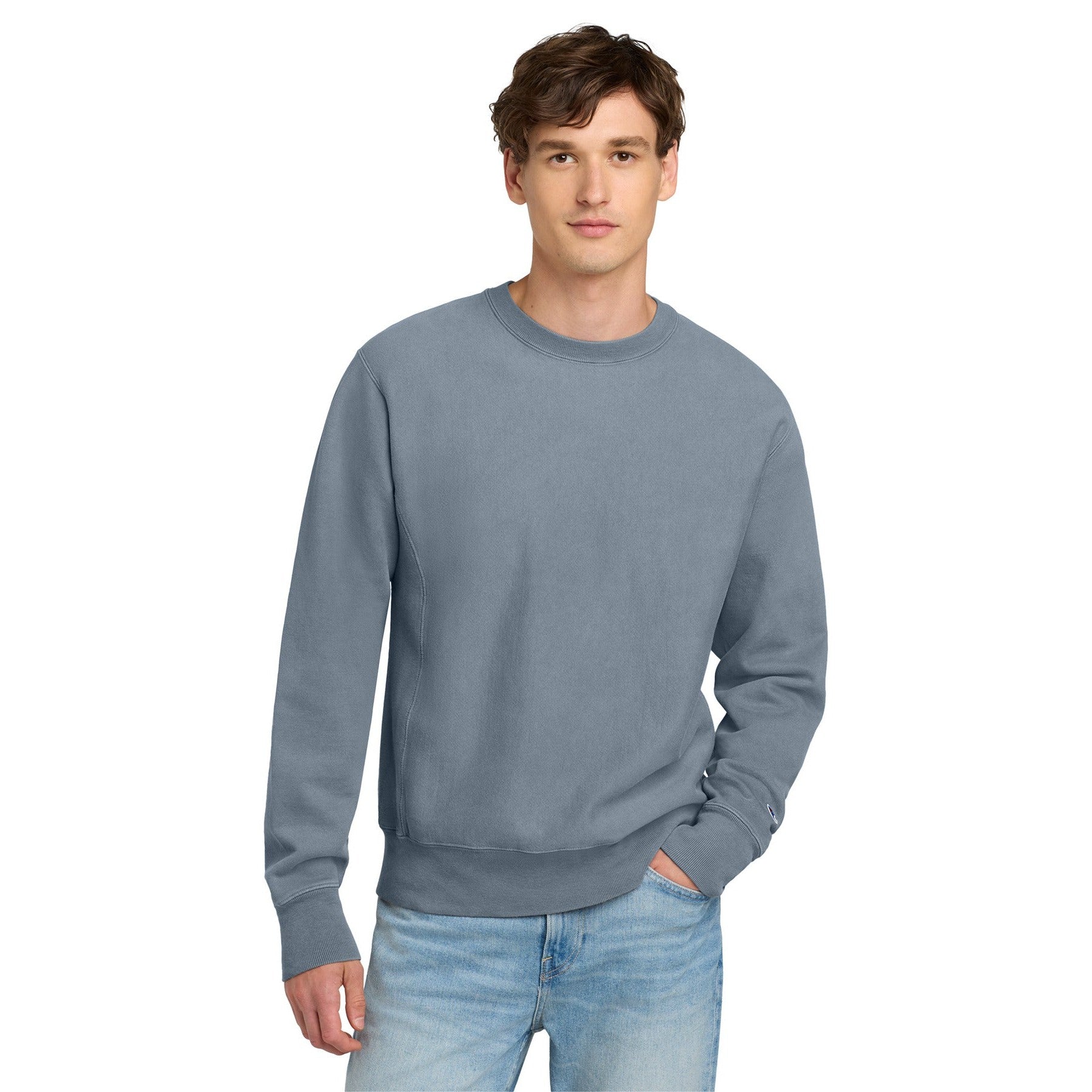 Champion-Champion ® Reverse Weave ® Garment-Dyed Crewneck Sweatshirt. GDS149-MedTech-5