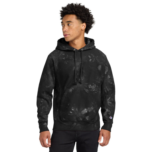 Champion-Champion ® Reverse Weave ® Scrunch-Dye Tie-Dye Hooded Sweatshirt. TDS101-MedTech-1