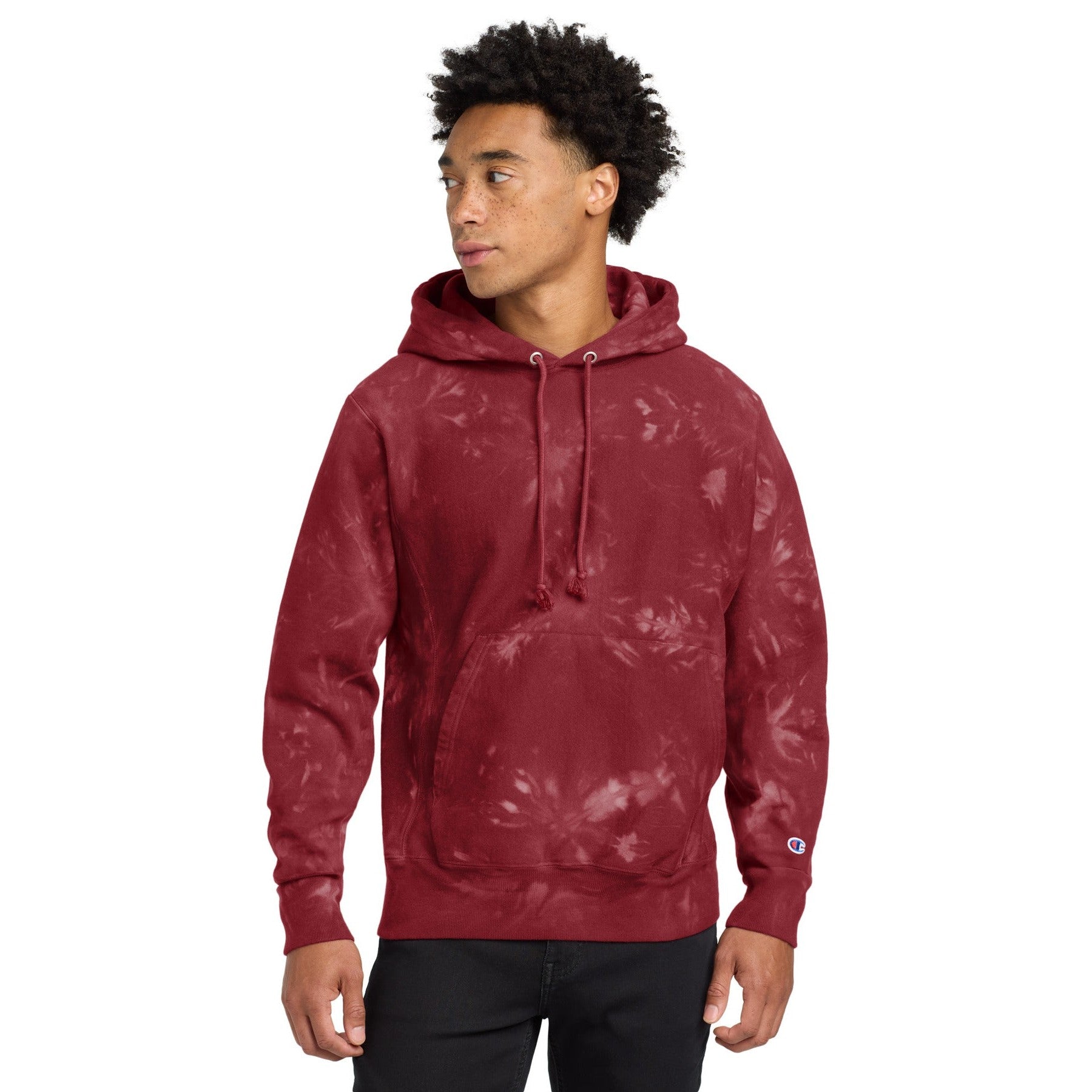 Champion-Champion ® Reverse Weave ® Scrunch-Dye Tie-Dye Hooded Sweatshirt. TDS101-MedTech-2