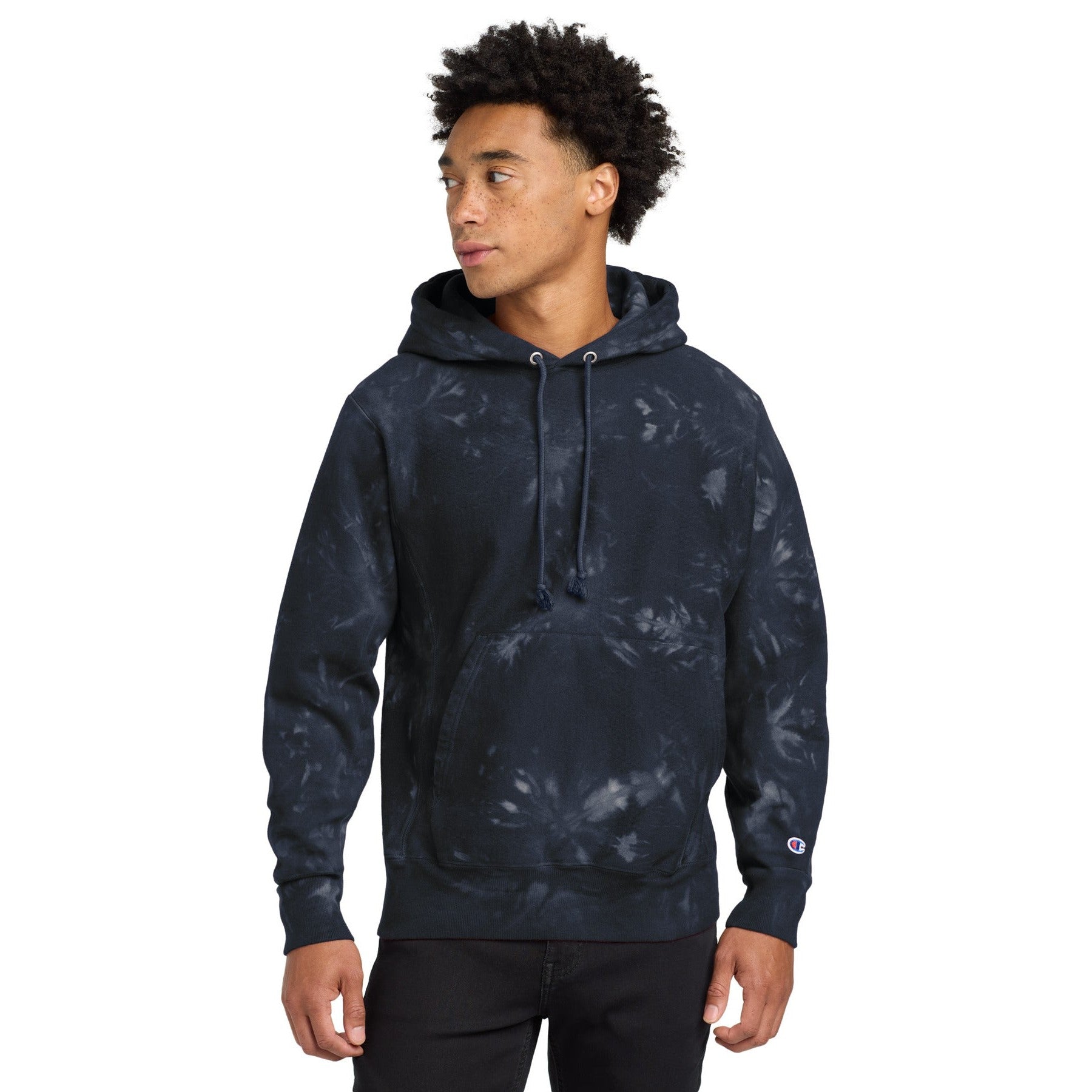 Champion-Champion ® Reverse Weave ® Scrunch-Dye Tie-Dye Hooded Sweatshirt. TDS101-MedTech-3