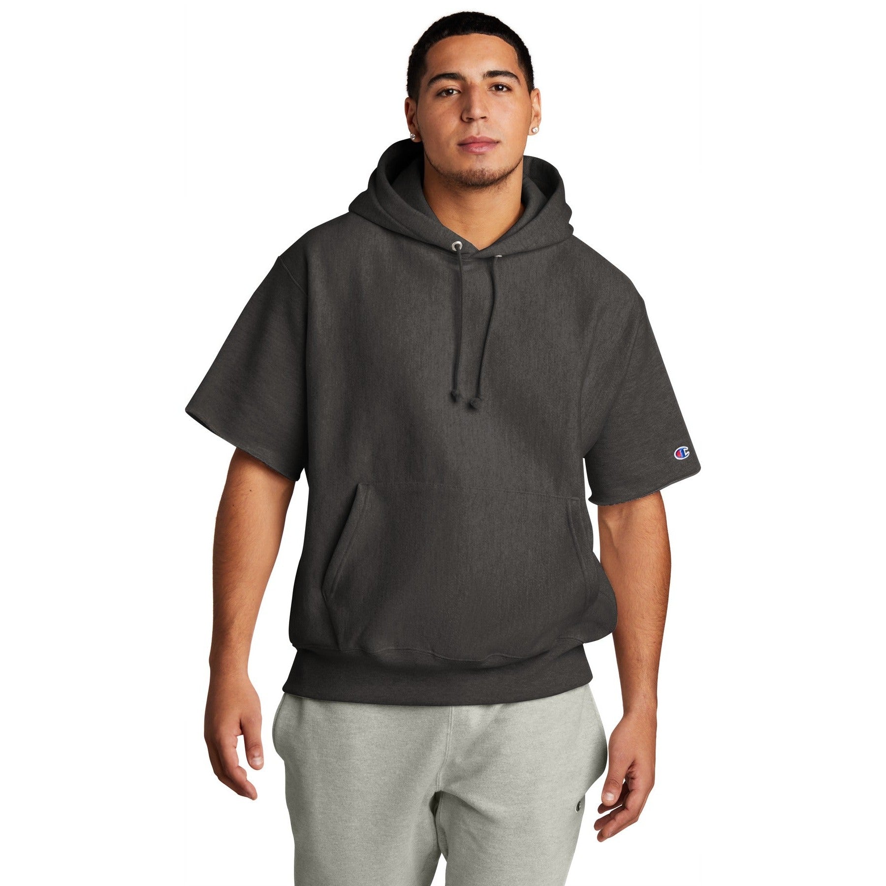 Champion-Champion ® Reverse Weave ® Short Sleeve Hooded Sweatshirt S101SS-MedTech-2