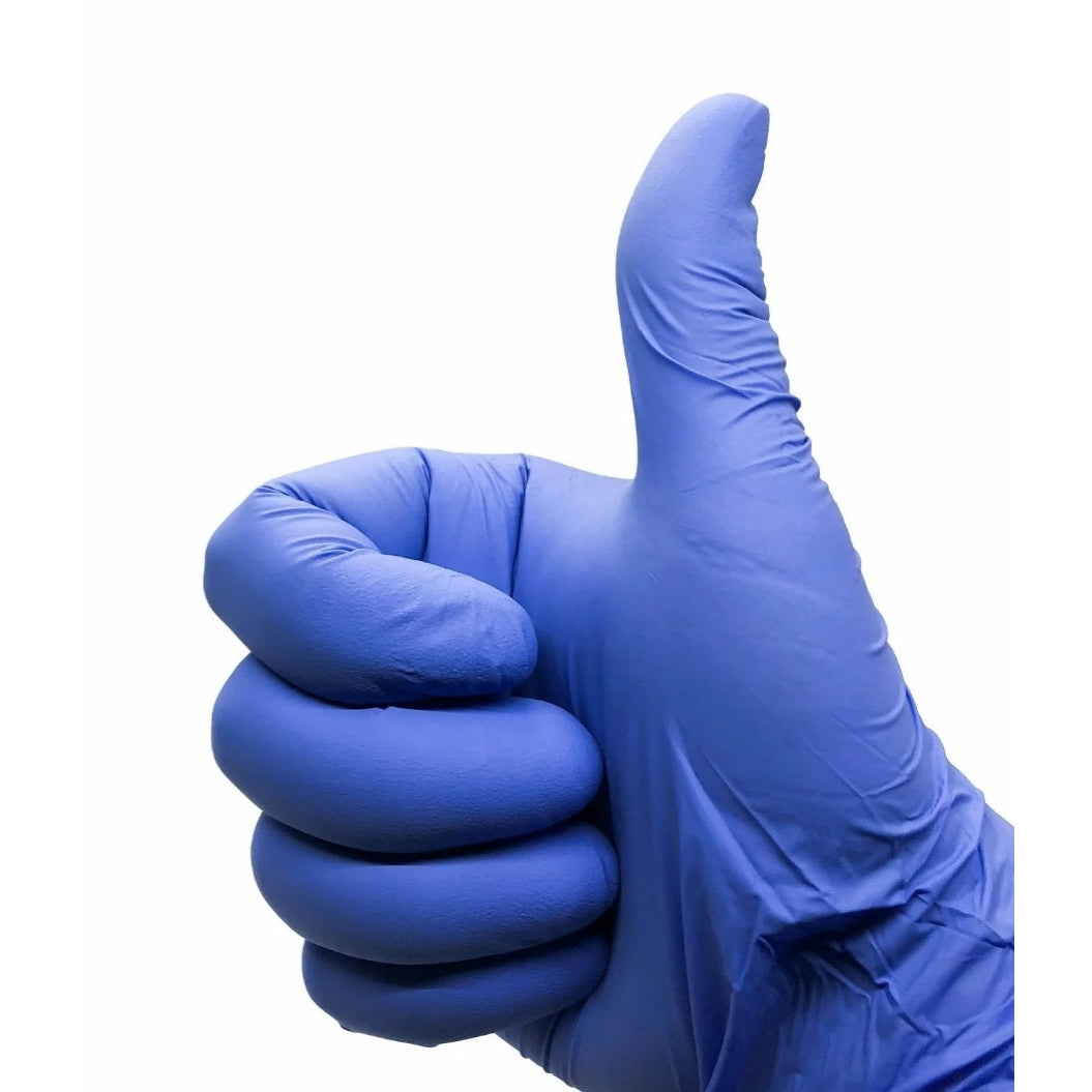 Clean Safety-CleanSafety® Superb Blue Nitrile Powder Free Exam Gloves, BX/100-MedTech-3